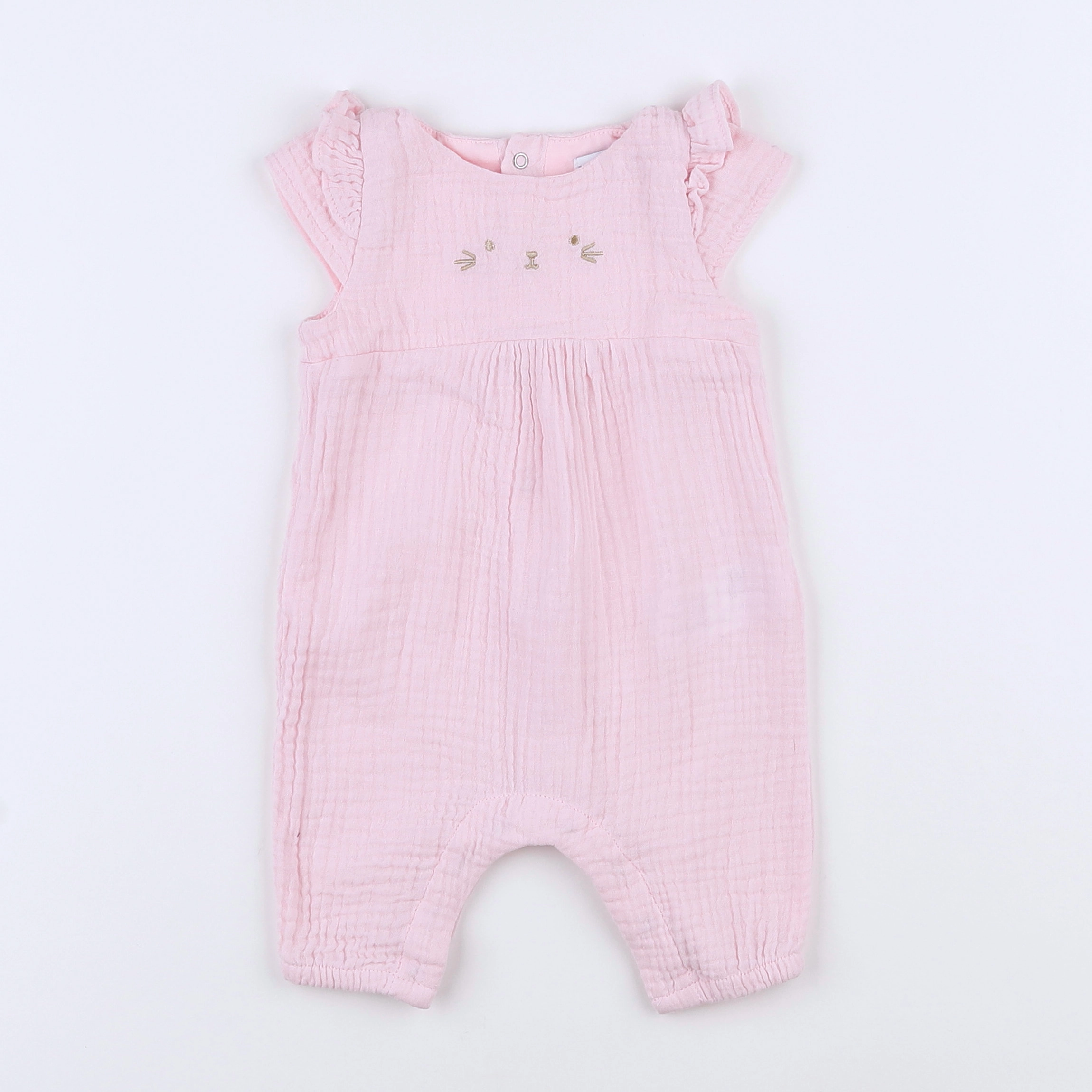 Vertbaudet - combinaison rose - 1 mois