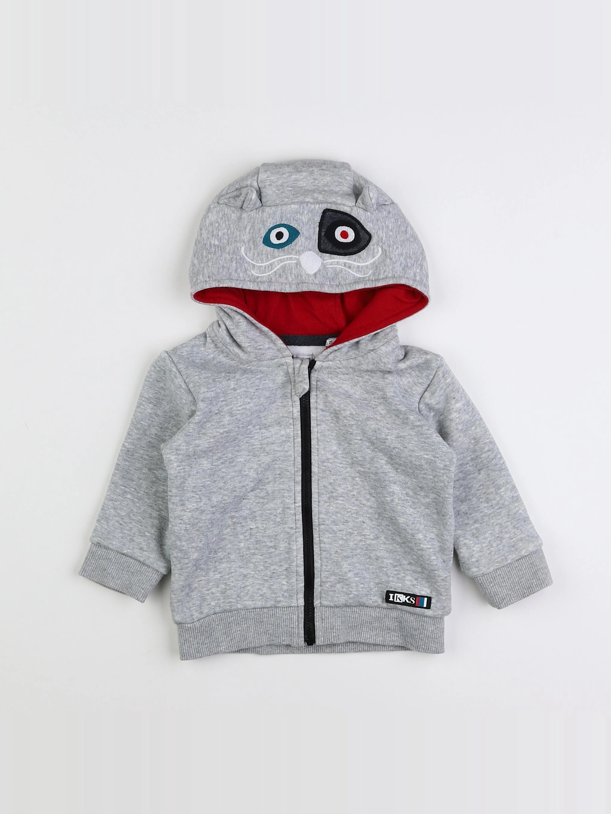 IKKS - sweat gris - 12 mois