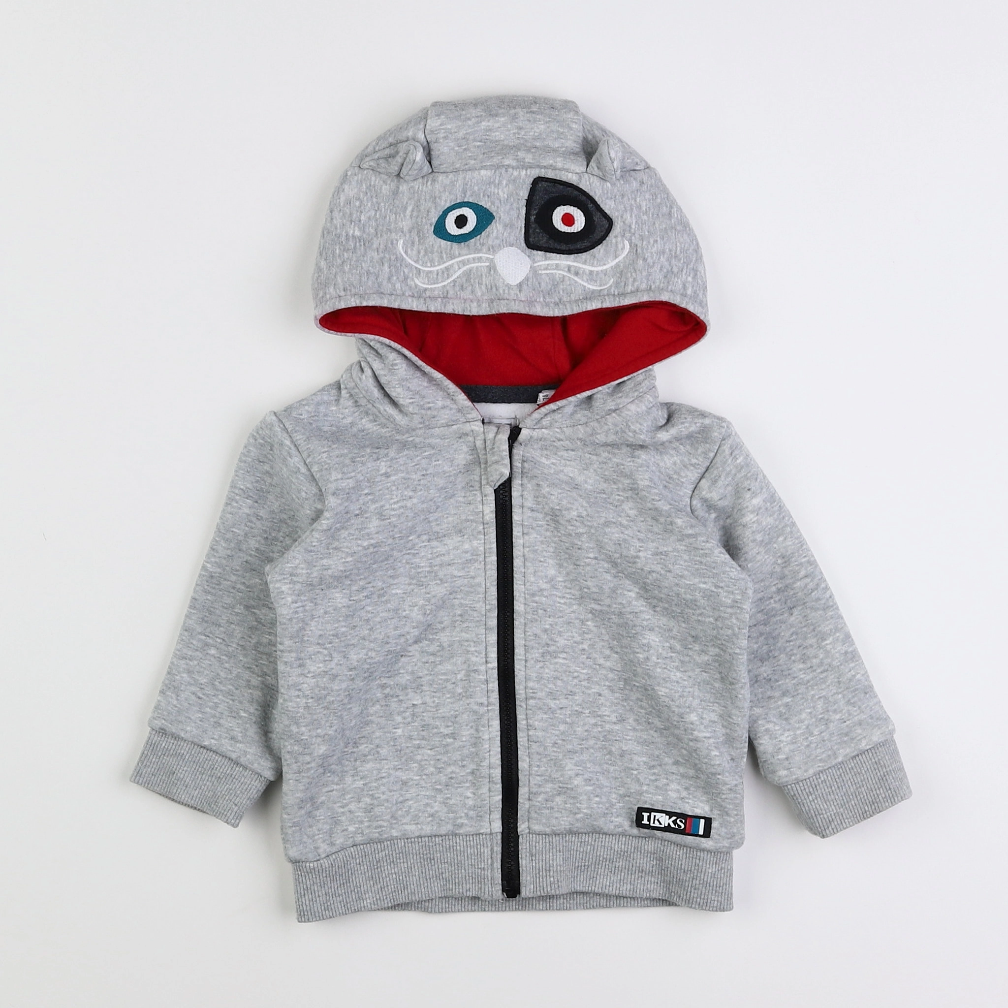 IKKS - sweat gris - 12 mois