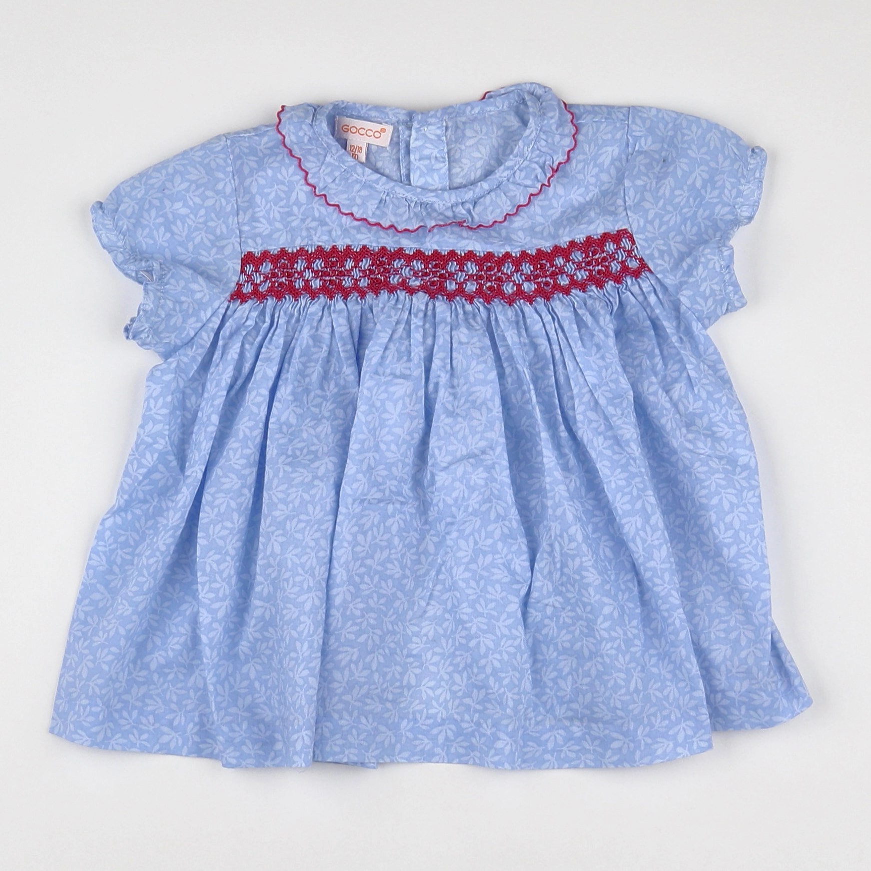 Gocco - blouse bleu - 12/18 mois