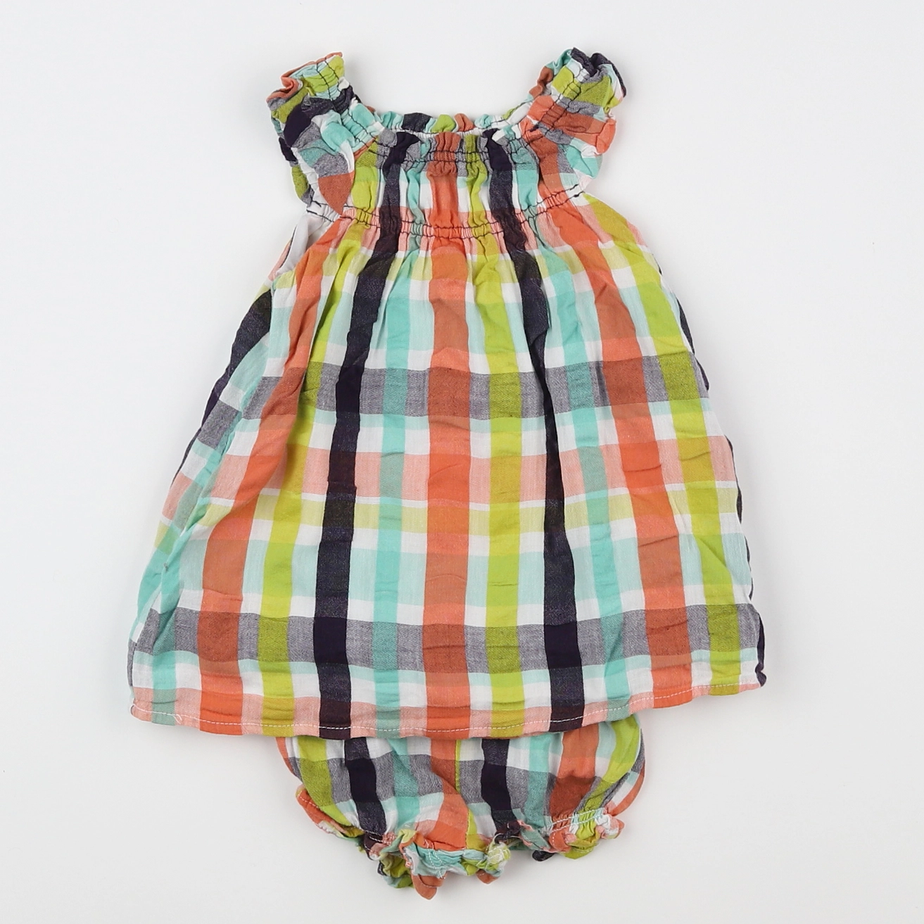 Vertbaudet - robe multicolore - 6 mois