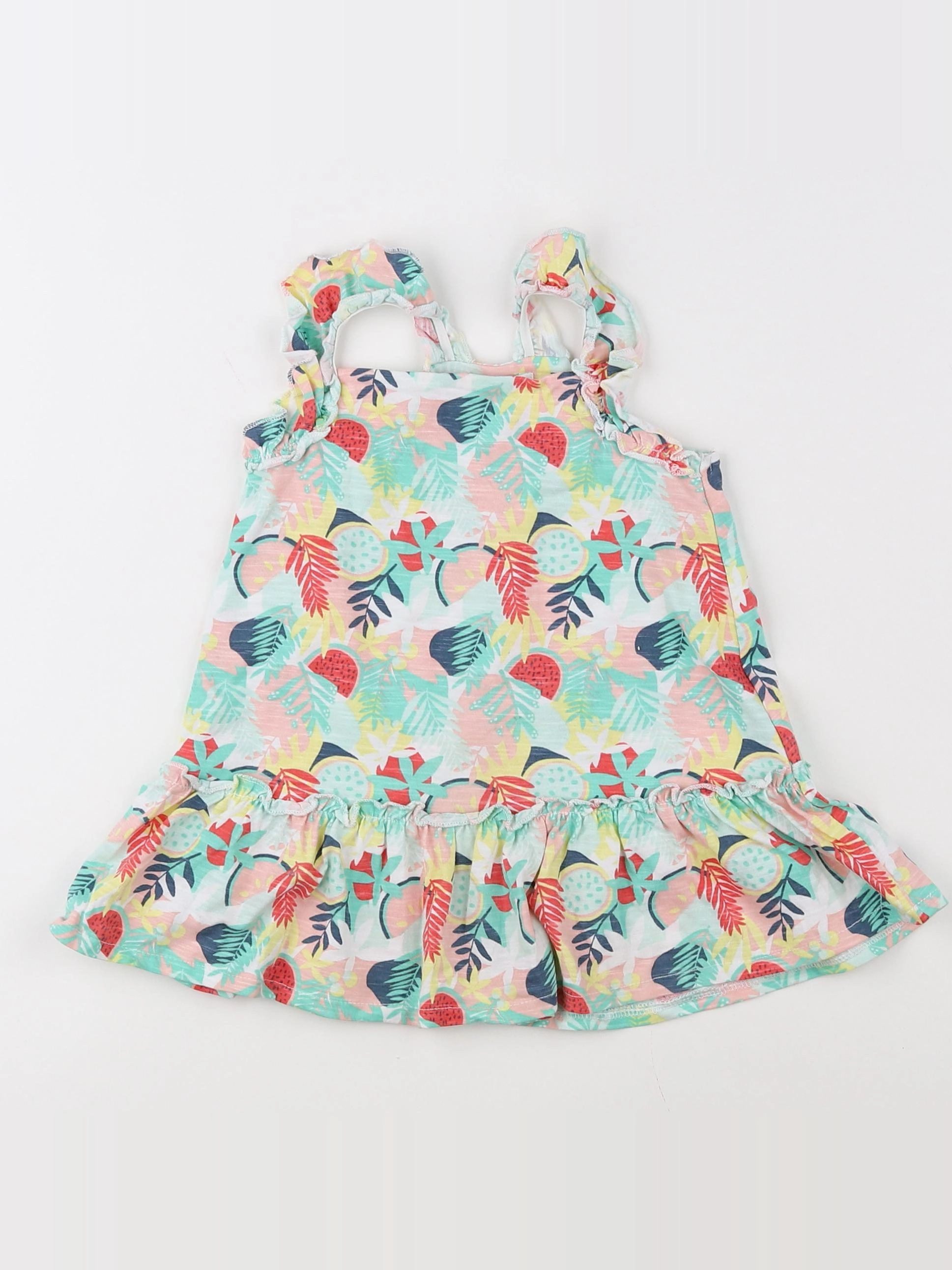 Vertbaudet - robe vert - 12 mois