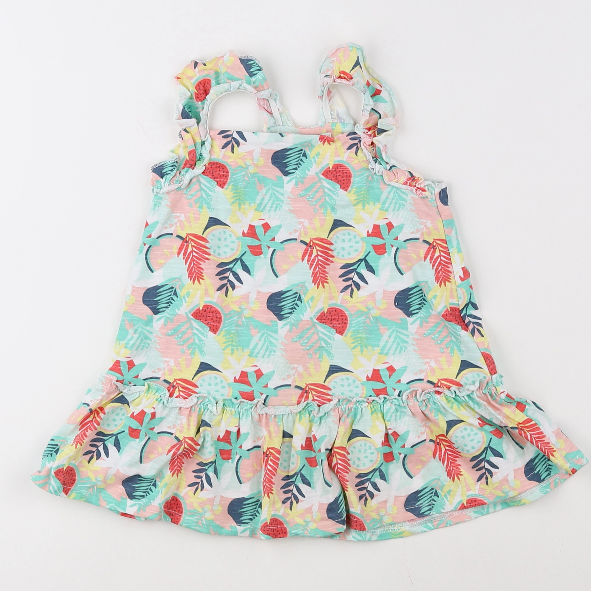 Vertbaudet - robe vert - 12 mois