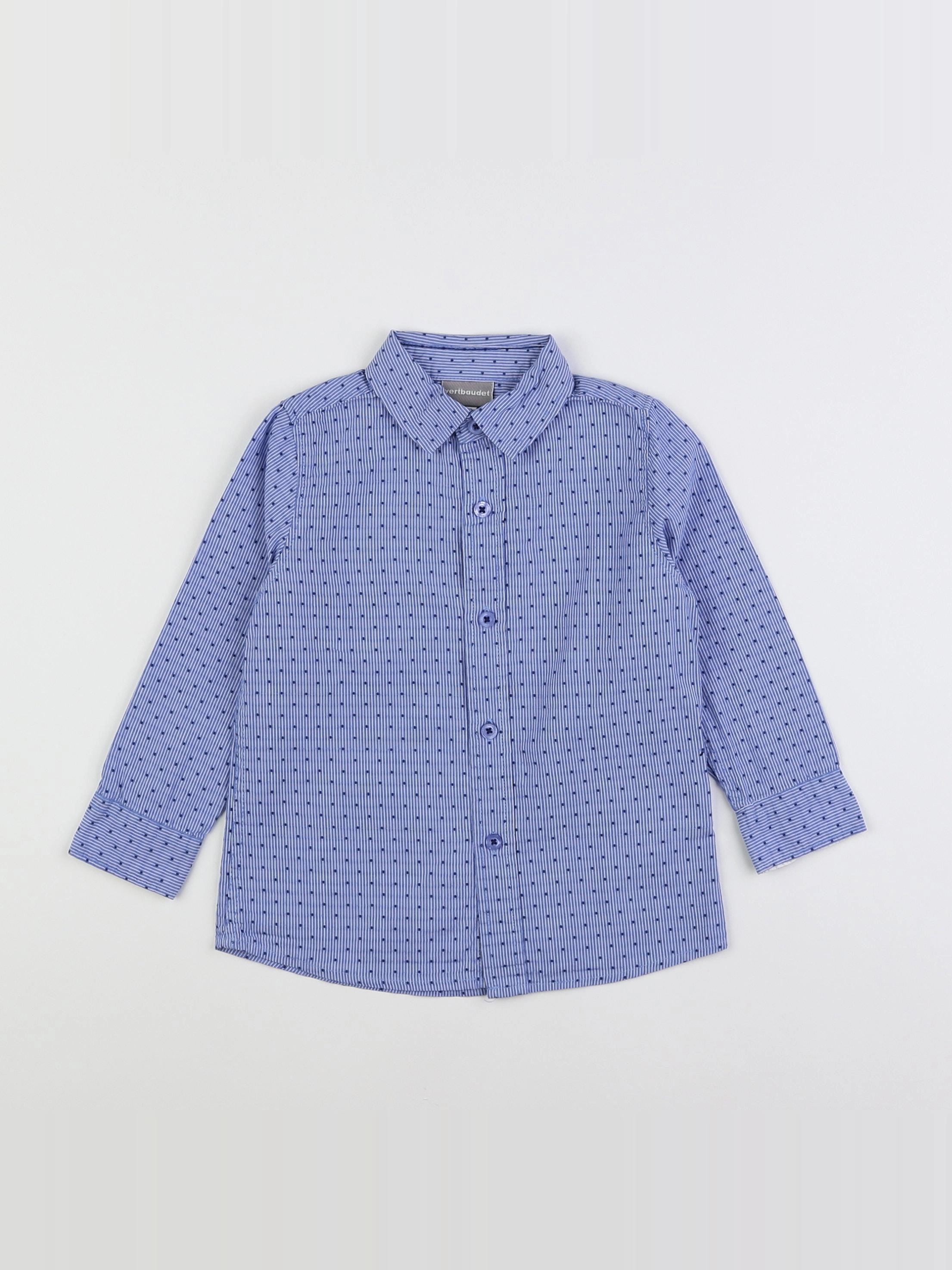 Vertbaudet - chemise bleu - 3 ans