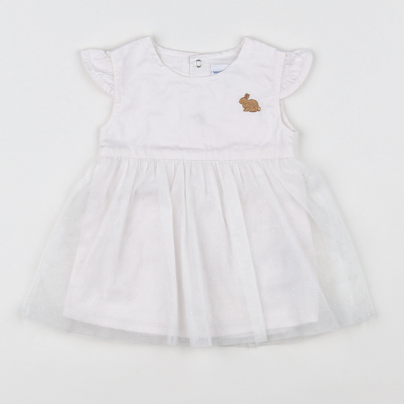 Vertbaudet - robe blanc - 1 mois