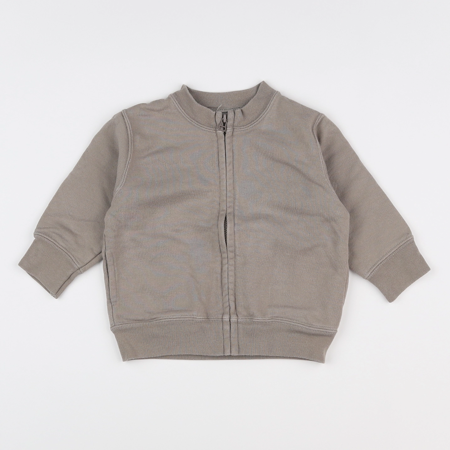 Petit Bateau - sweat taupe - 12 mois