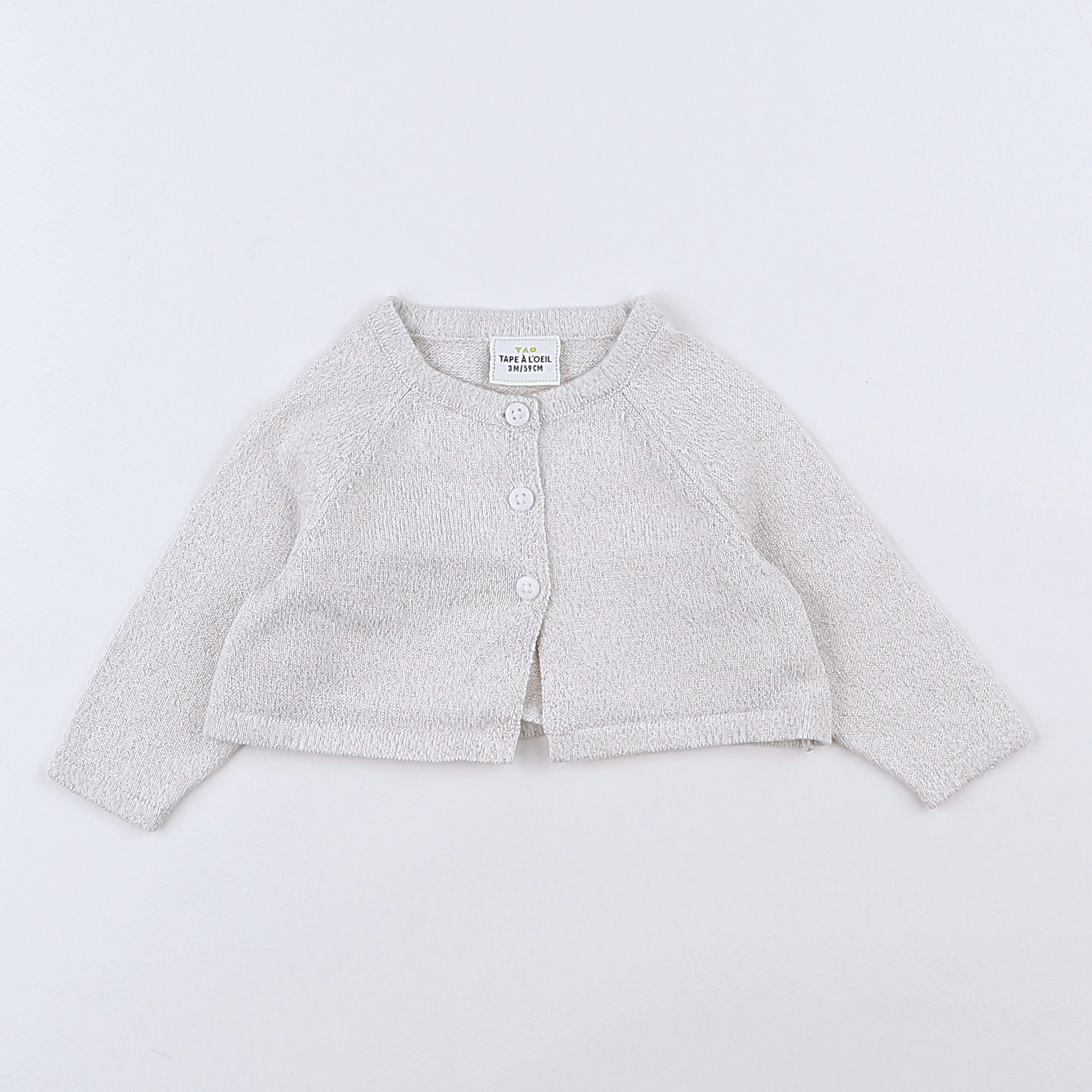 Tape à l'oeil - gilet beige - 3 mois