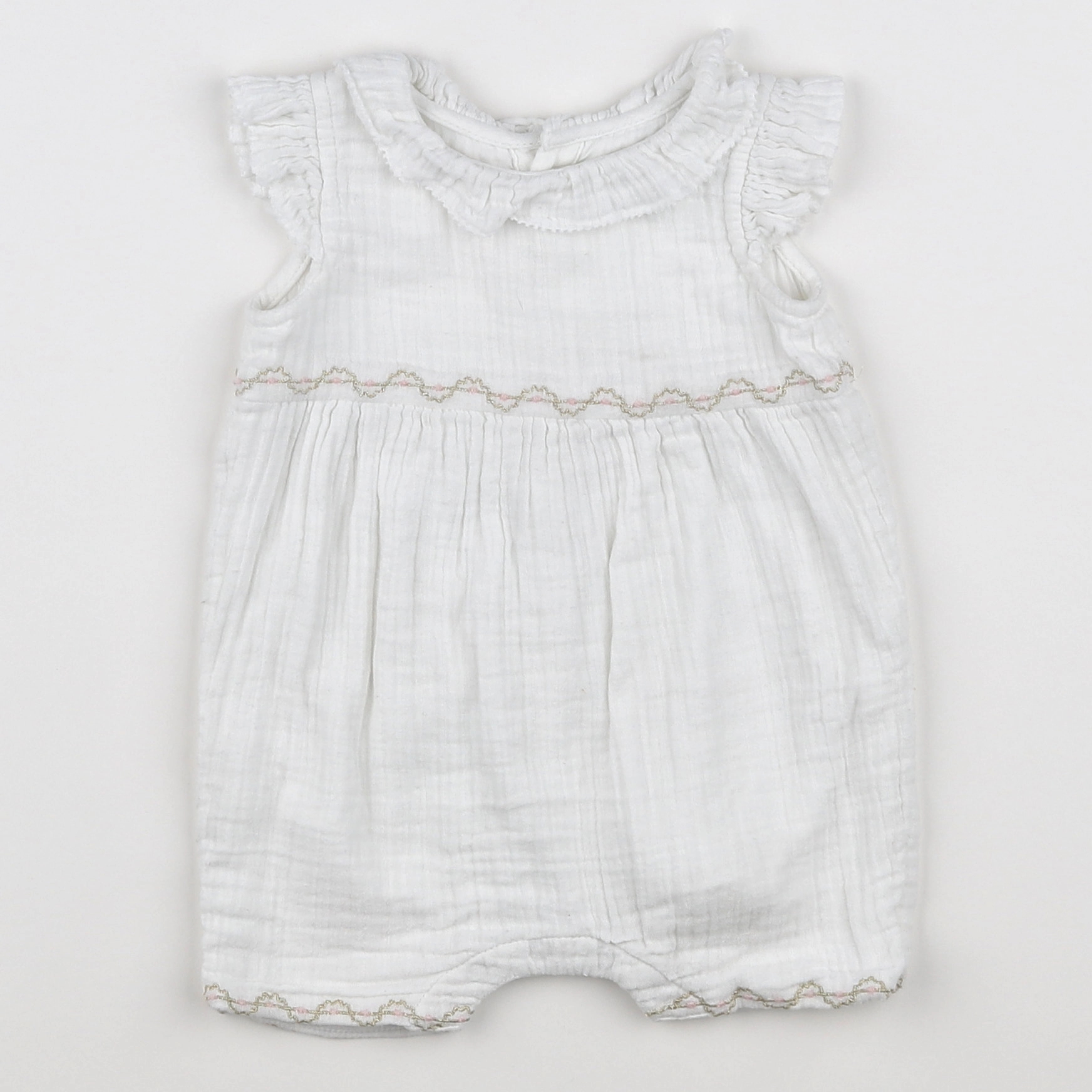 Boutchou - combinaison blanc, or - 3 mois