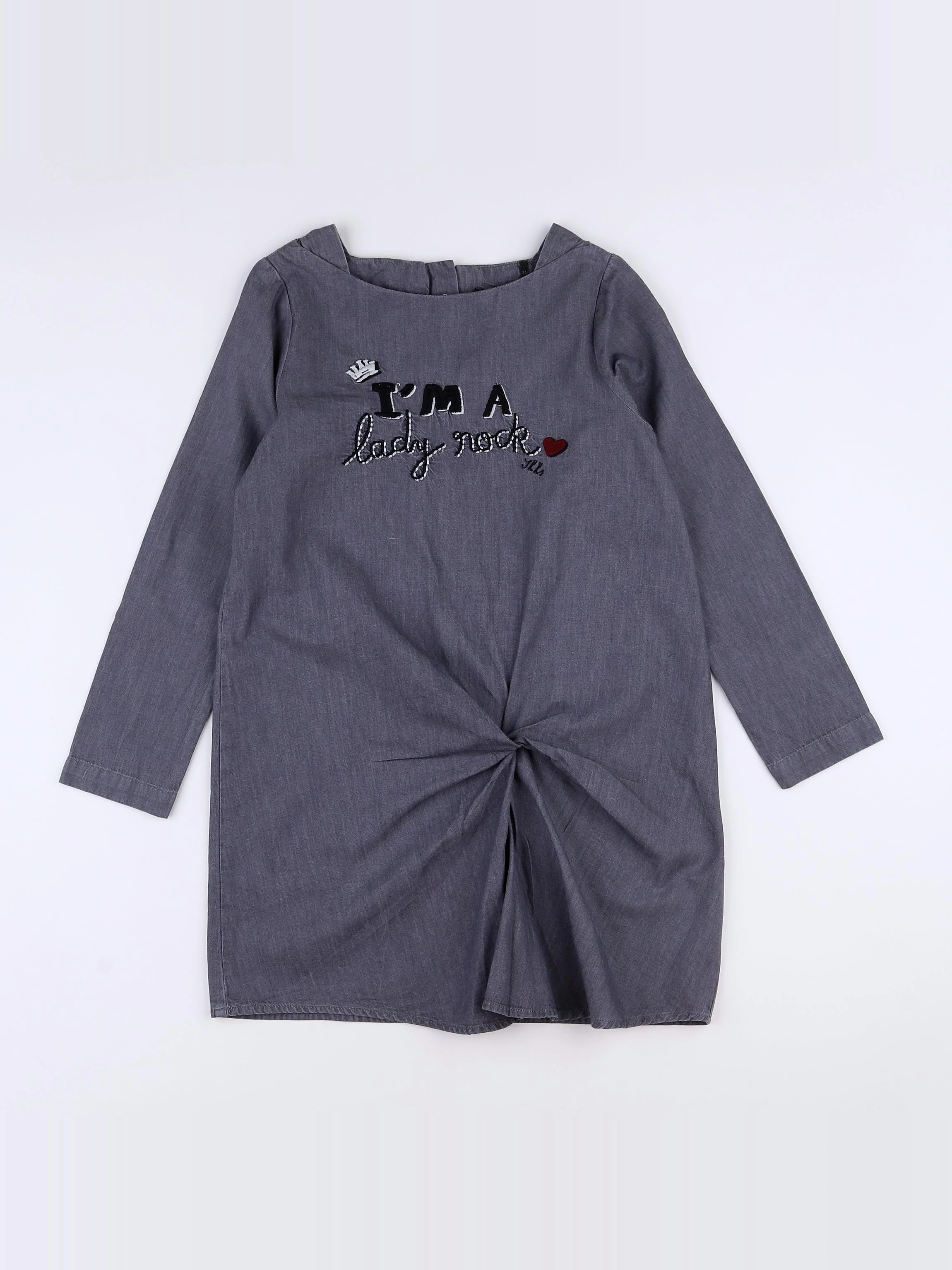 IKKS - robe gris - 8 ans