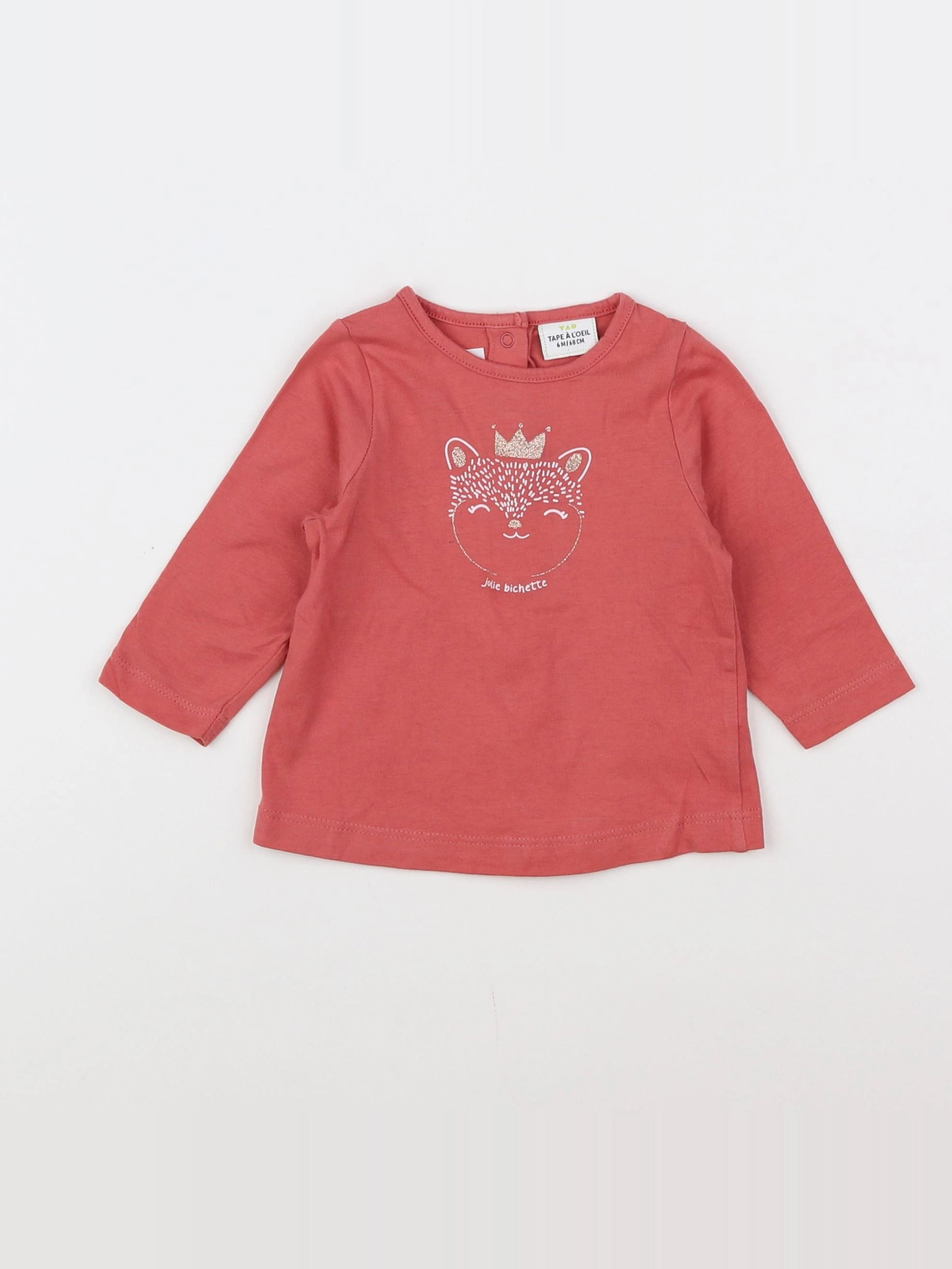 Tape à l'oeil - tee-shirt rose - 6 mois