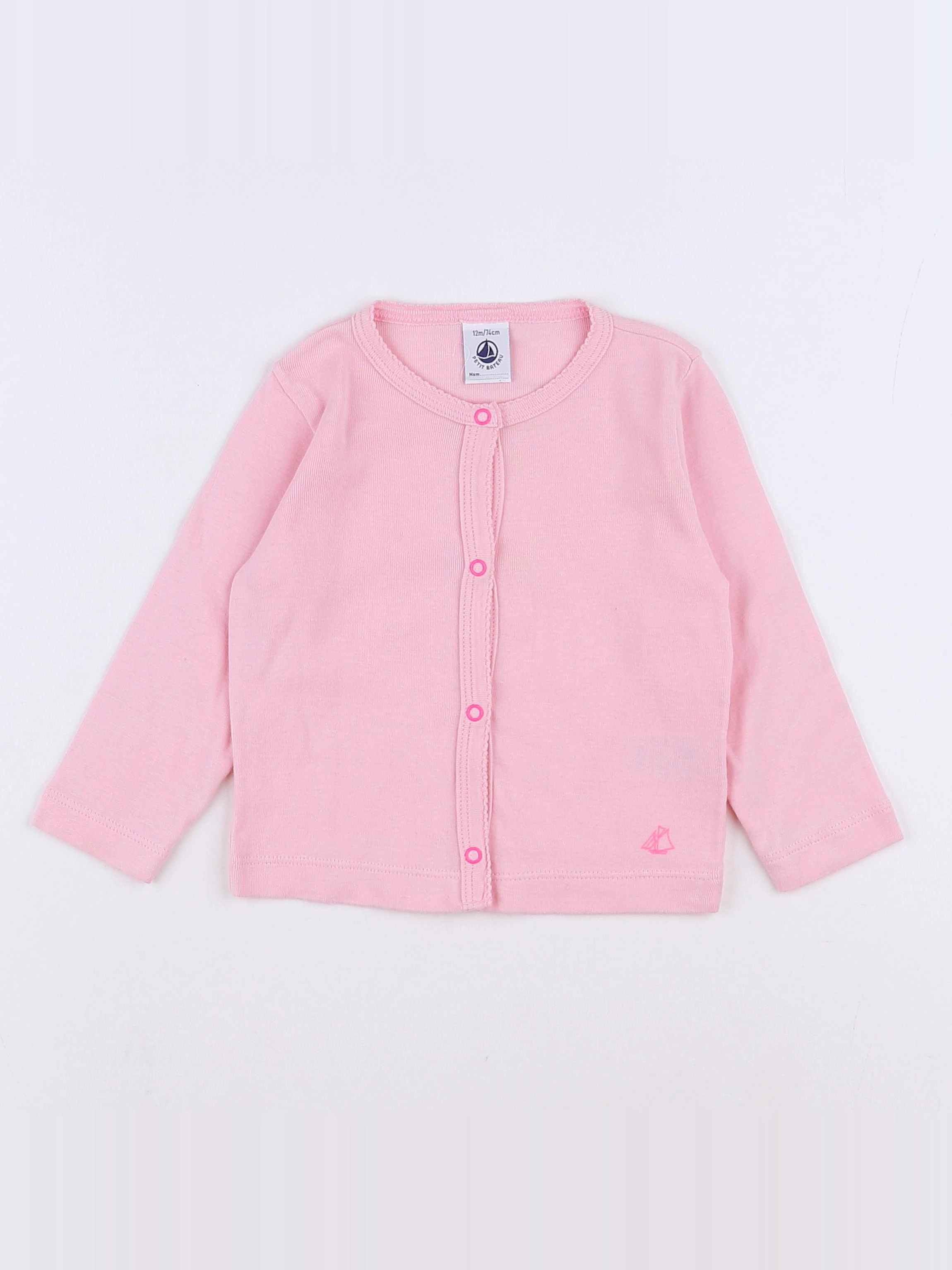 Petit Bateau - tee-shirt rose - 12 mois
