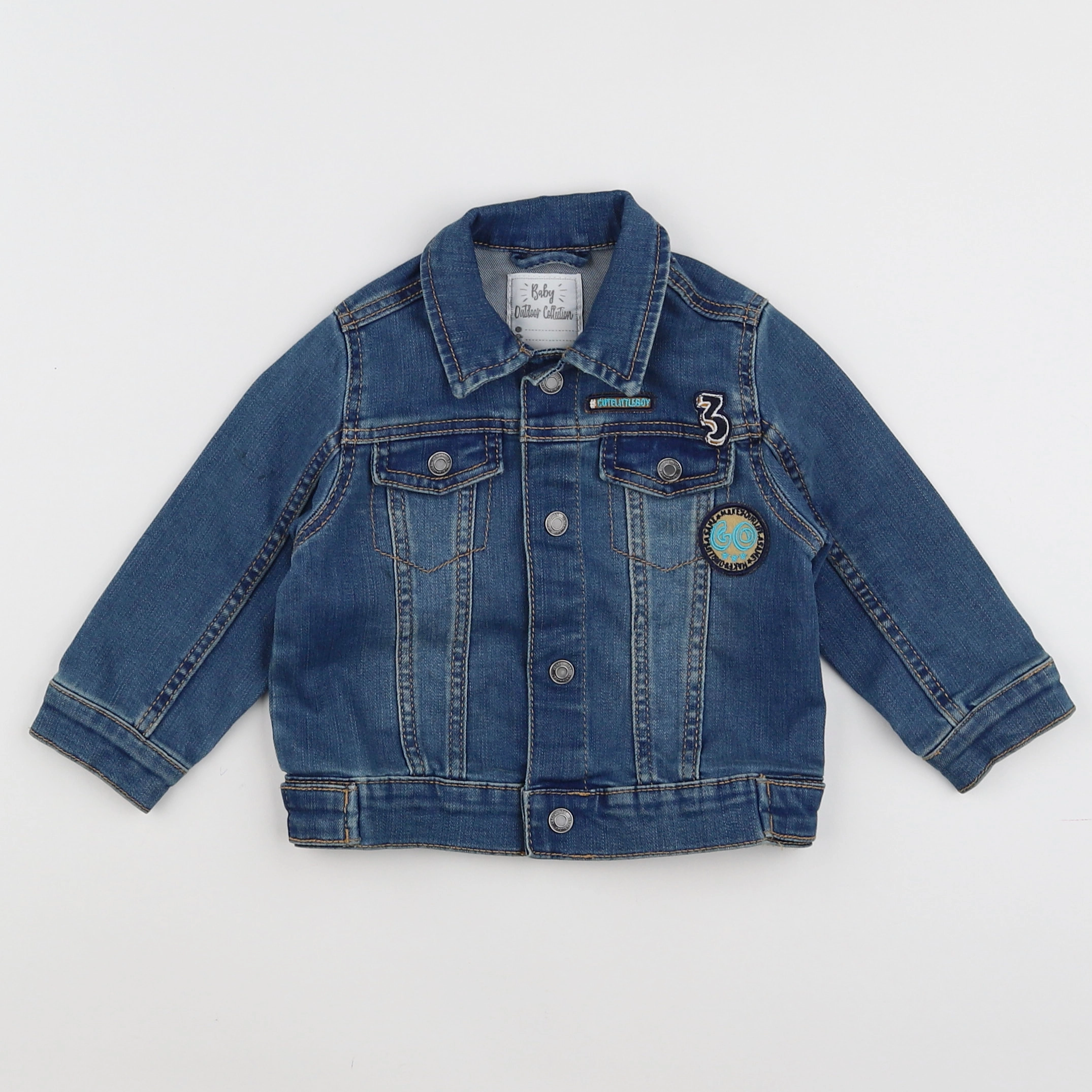 Vertbaudet - veste bleu - 12 mois