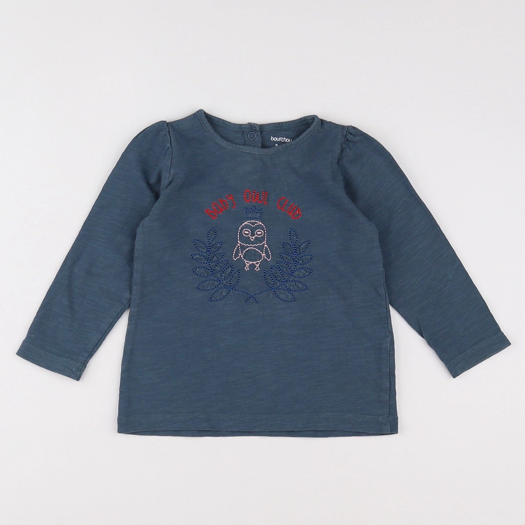 Boutchou - tee-shirt bleu - 9 mois