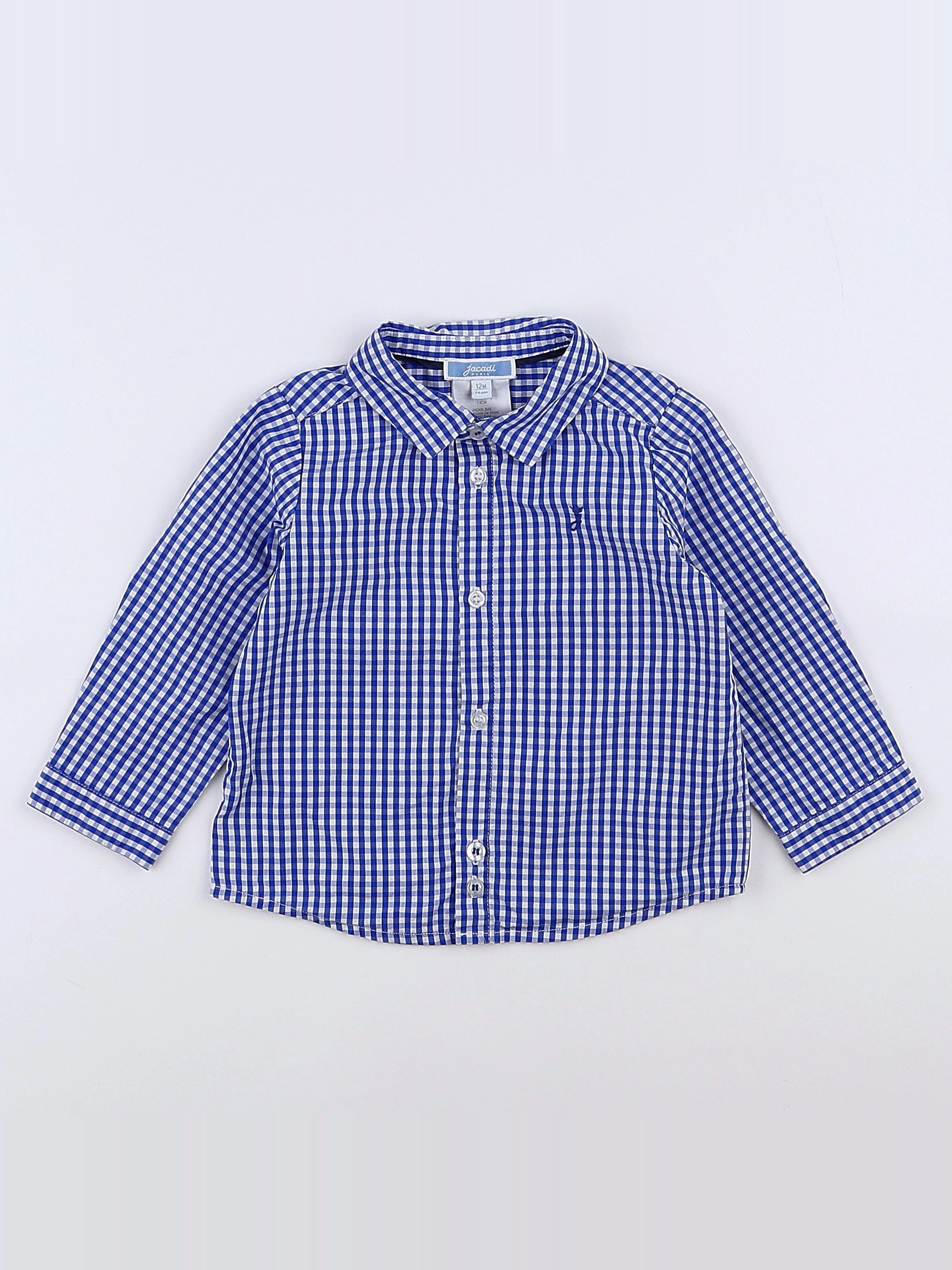 Jacadi - chemise blanc, bleu - 12 mois