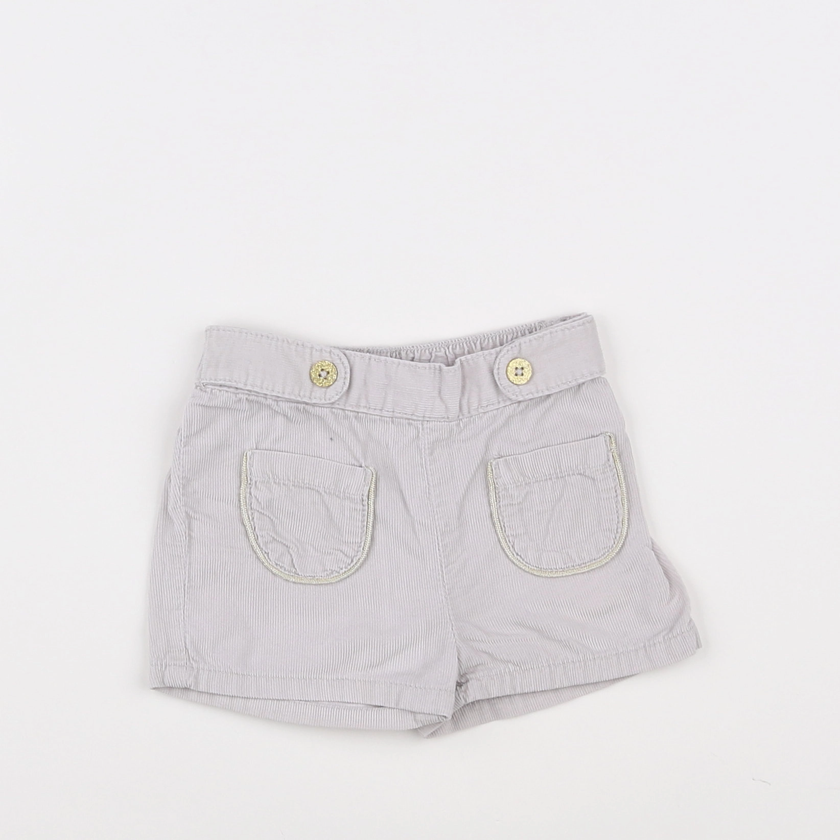 Vertbaudet - short gris, or - 9 mois