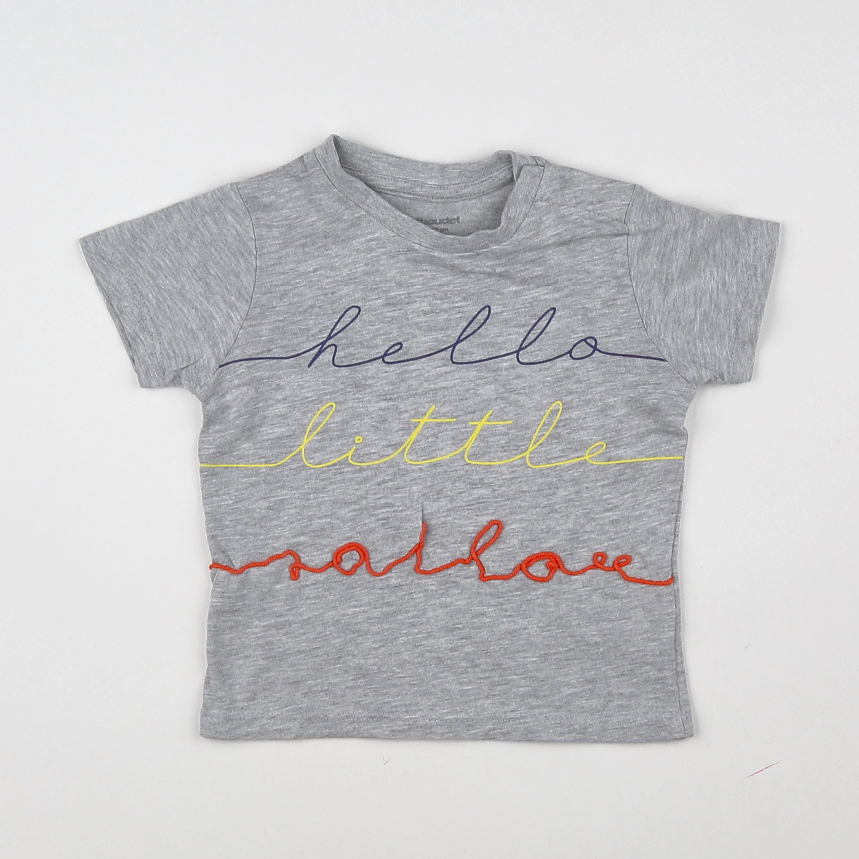 Vertbaudet - tee-shirt gris, multicolore - 6 mois