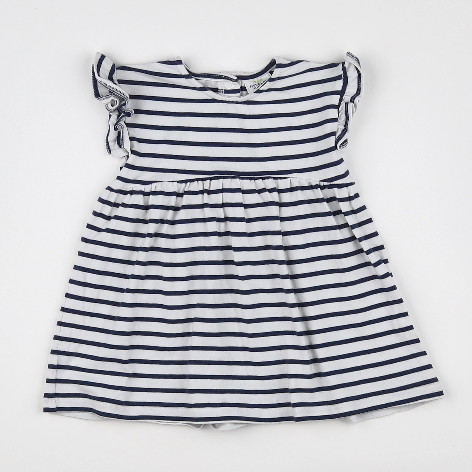 Tape à l'oeil - robe blanc, bleu - 12 mois