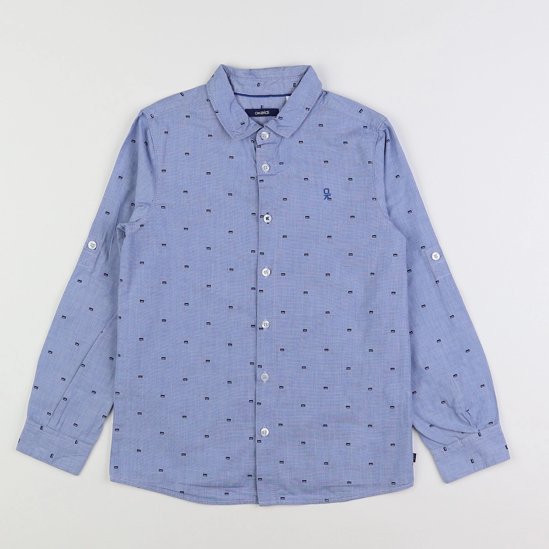 Okaidi - chemise bleu - 8 ans