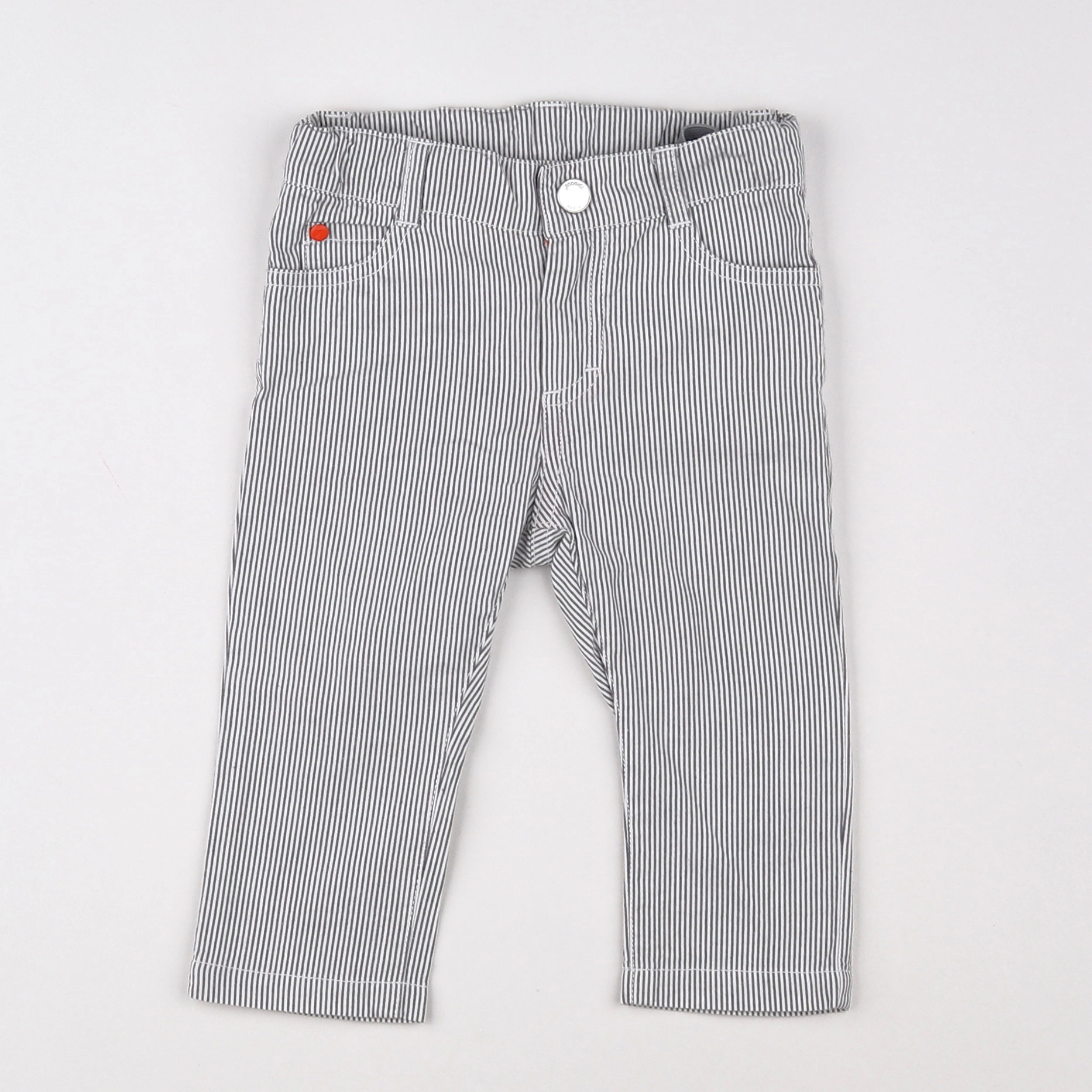 Jacadi - pantalon blanc, gris - 12 mois