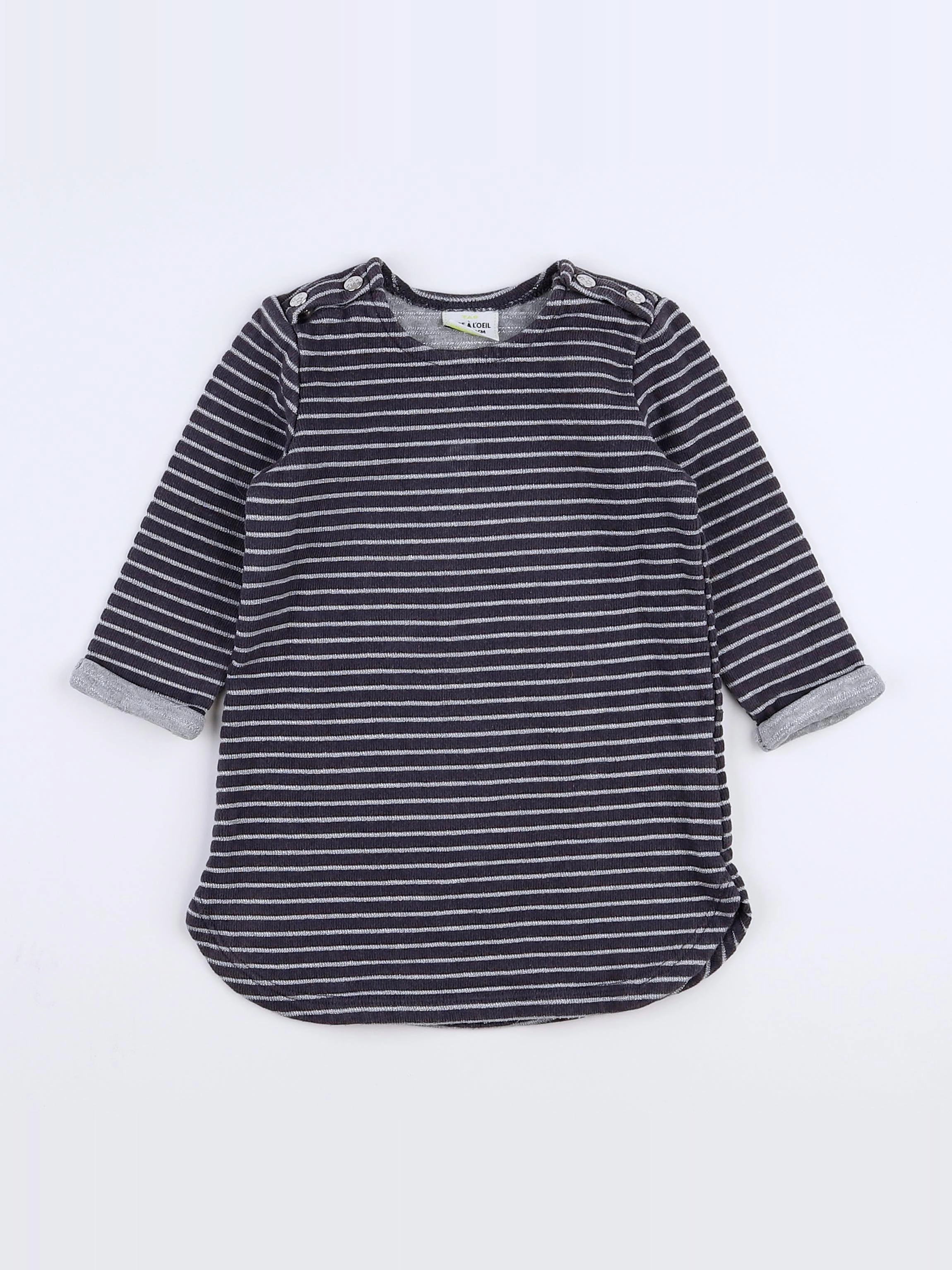 Tape à l'oeil - robe gris - 12 mois