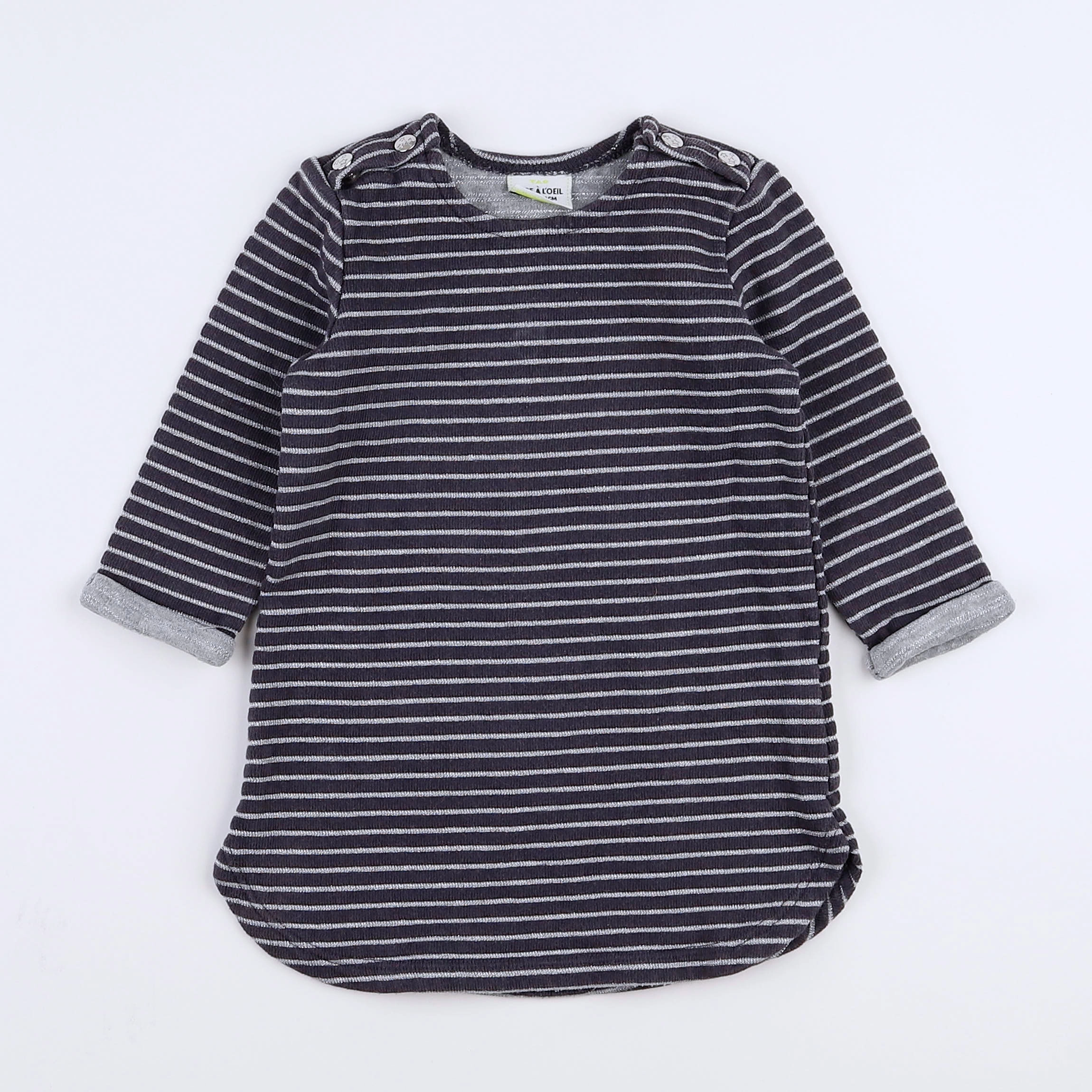 Tape à l'oeil - robe gris - 12 mois