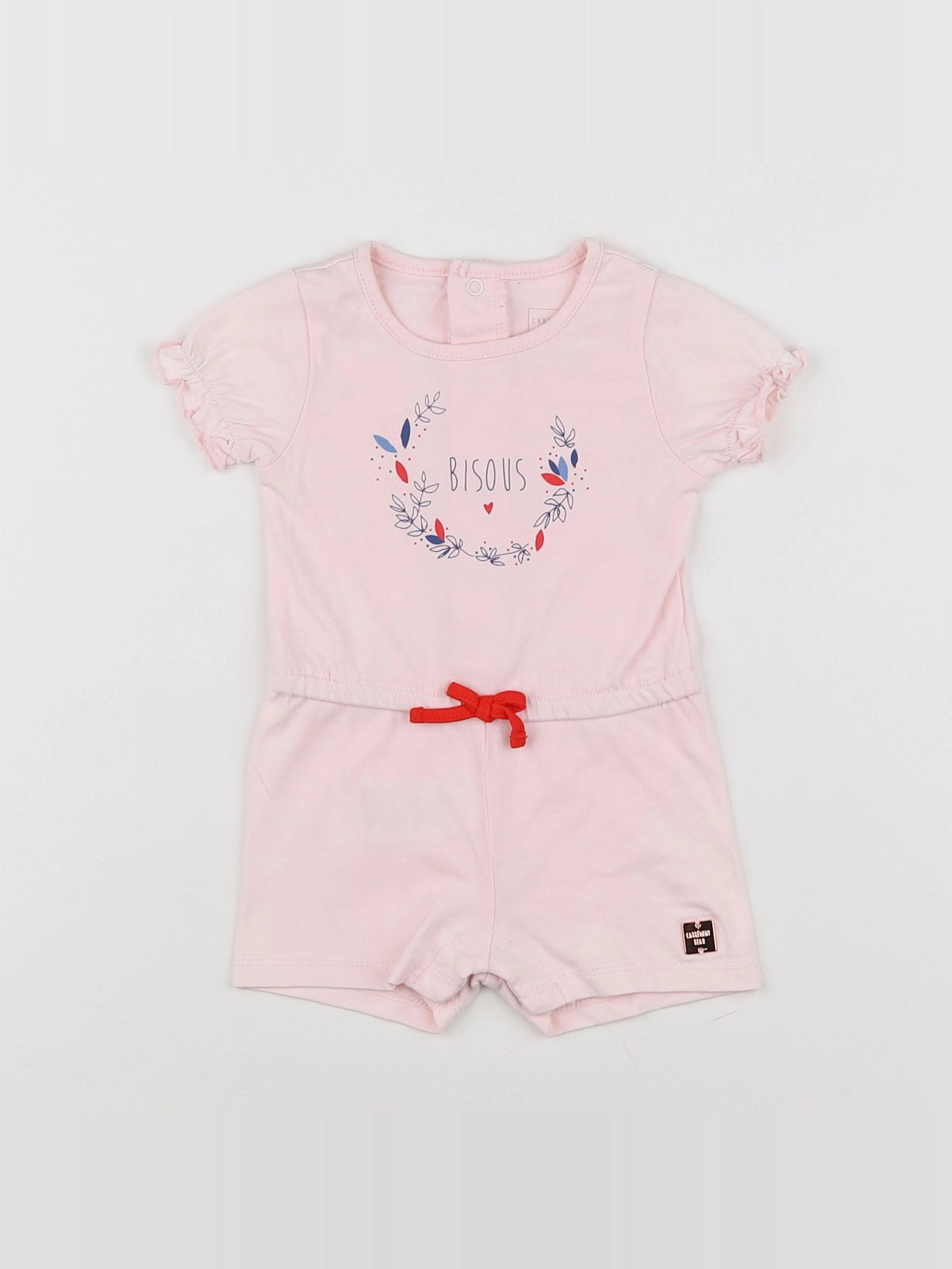Carrément Beau - combinaison rose - 3 mois