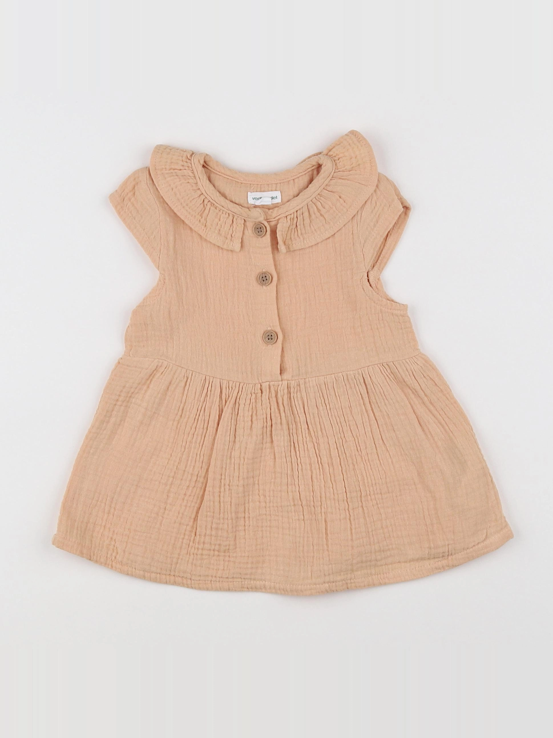 Vertbaudet - robe rose - 9 mois