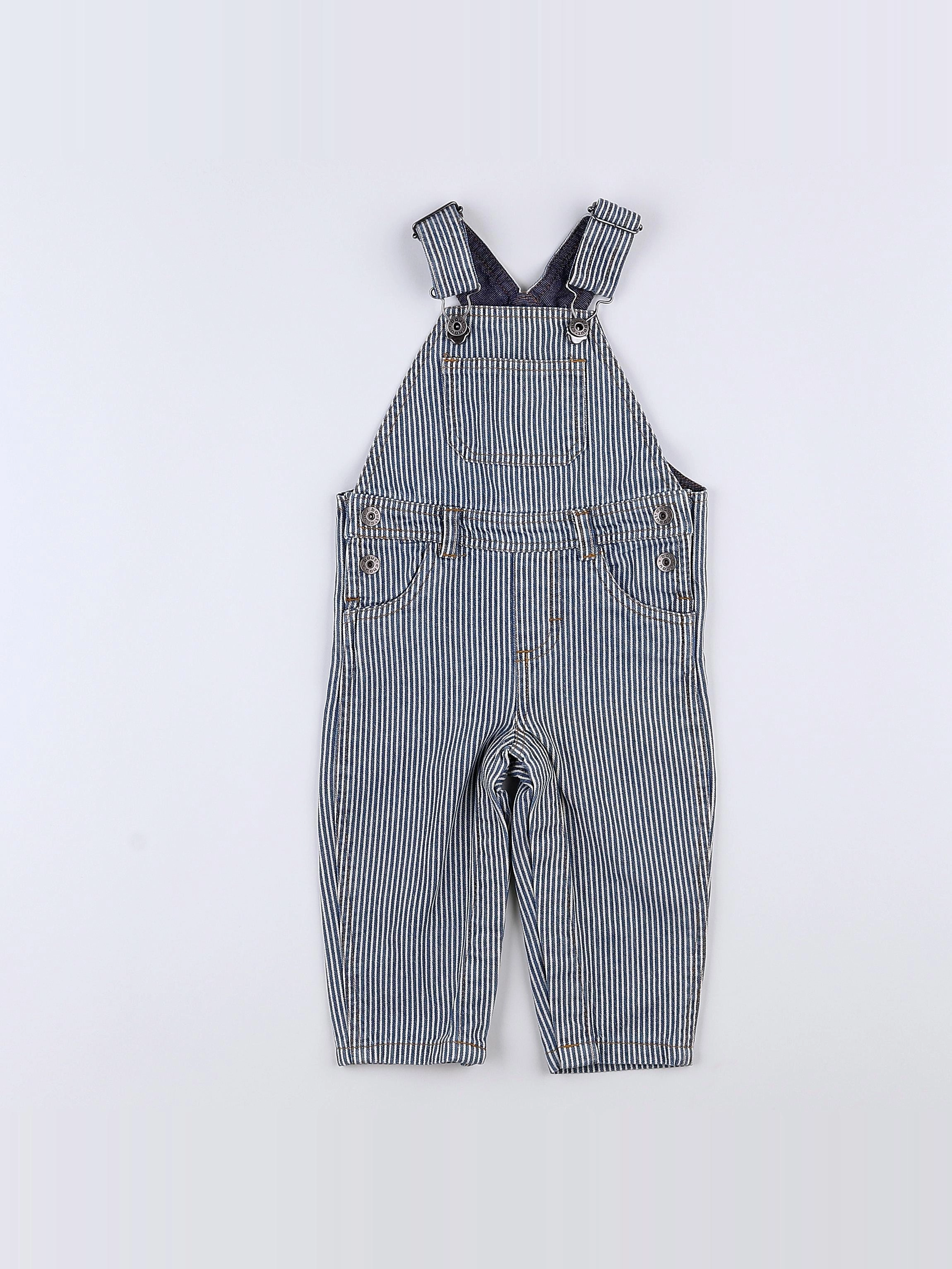 Boutchou - salopette bleu, gris - 9 mois