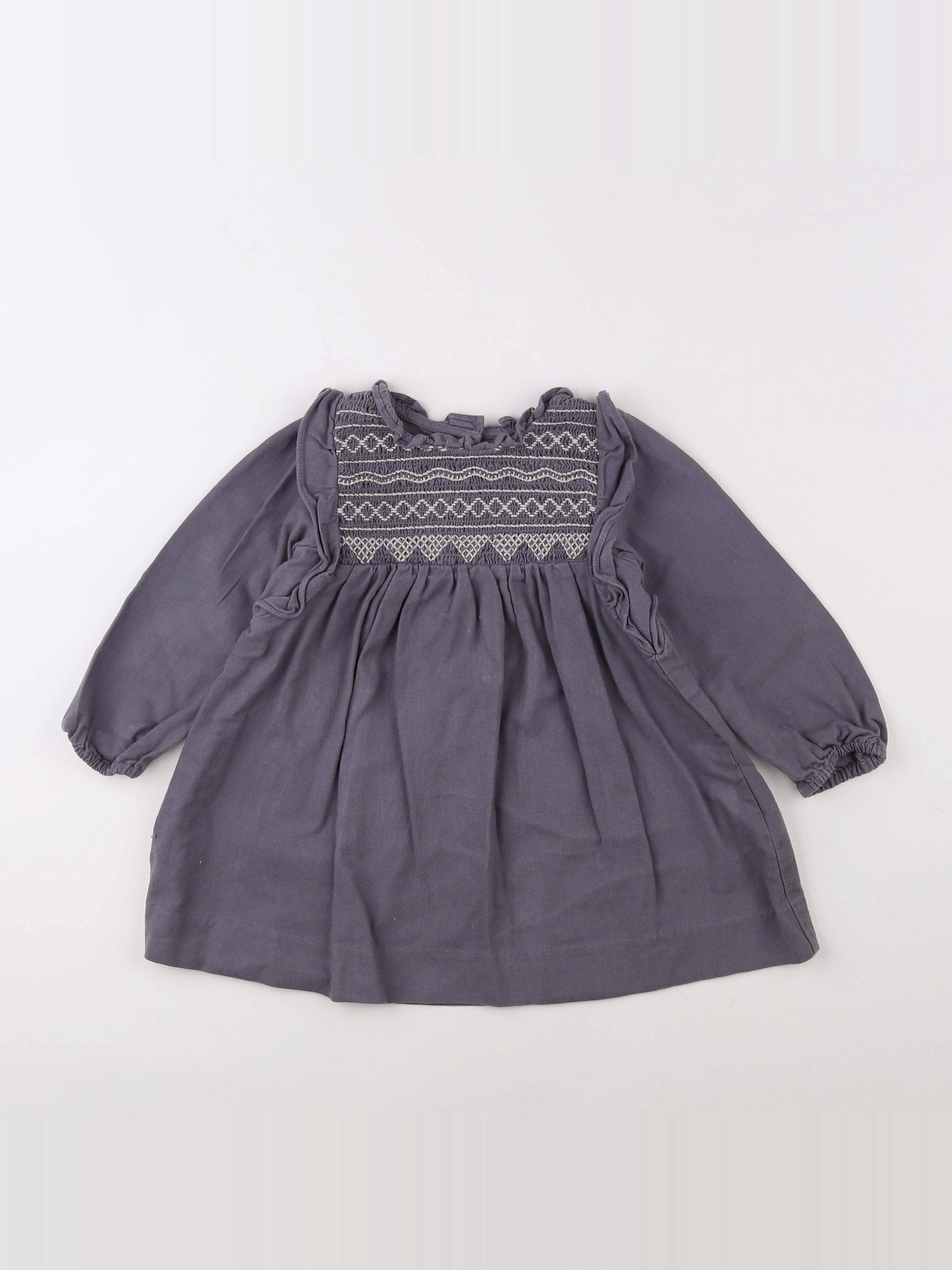 Zara - robe gris - 12/18 mois
