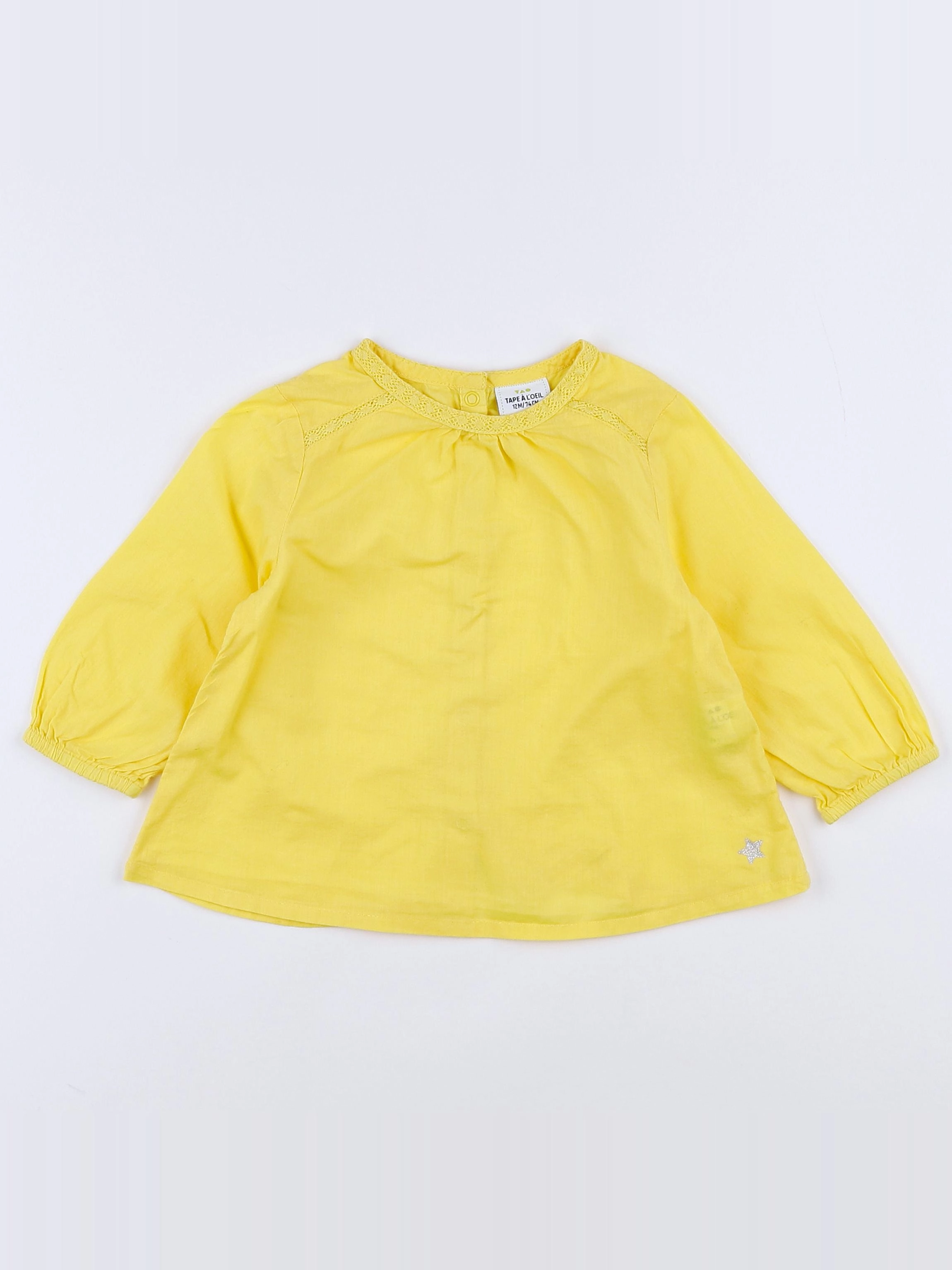 Tape à l'oeil - blouse jaune - 12 mois
