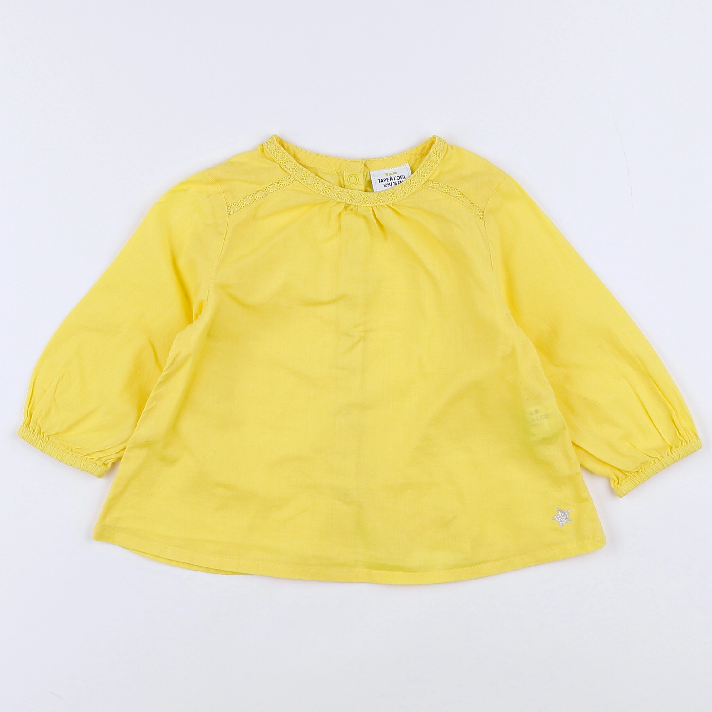 Tape à l'oeil - blouse jaune - 12 mois