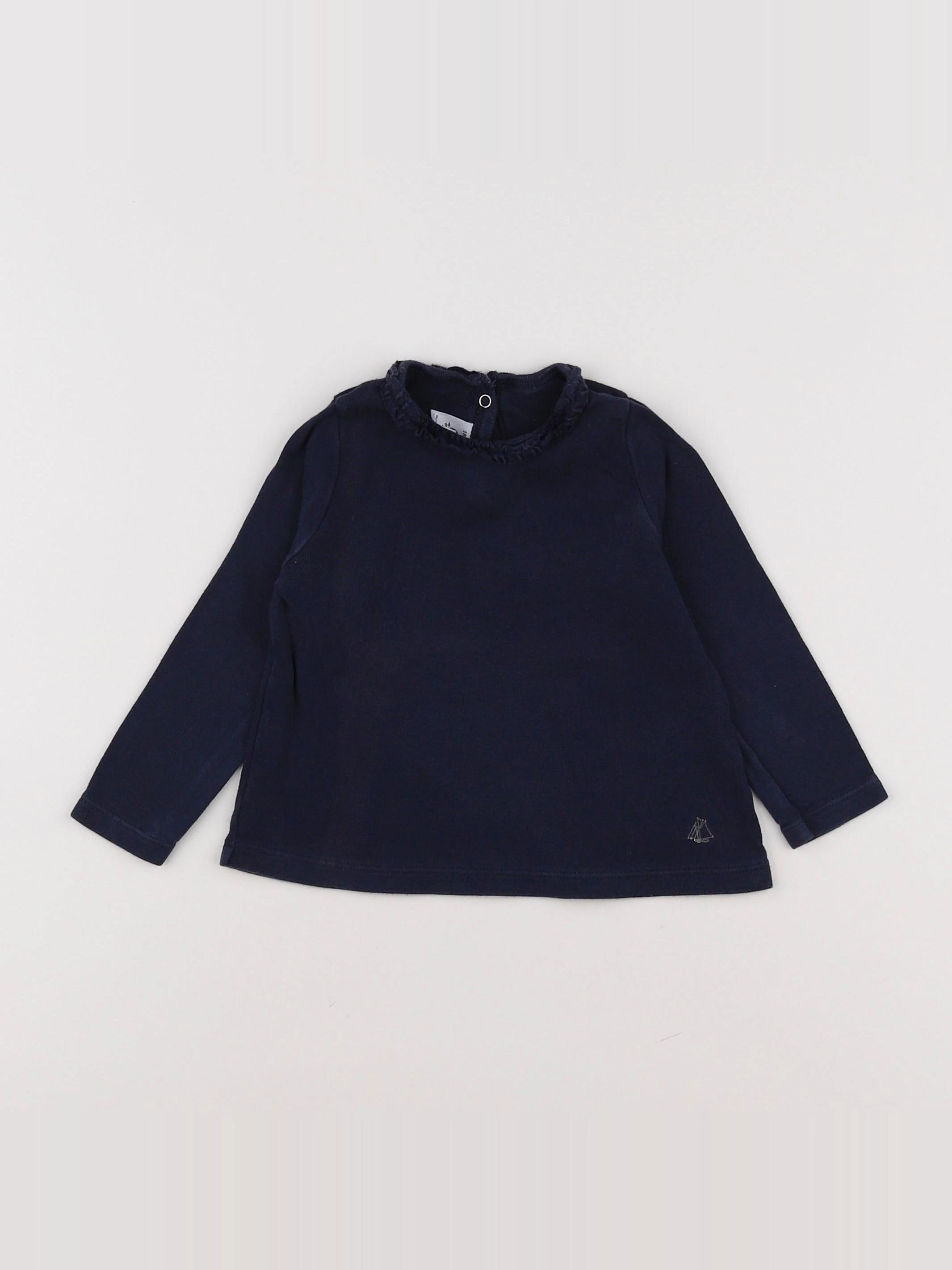 Petit Bateau - tee-shirt bleu - 18 mois