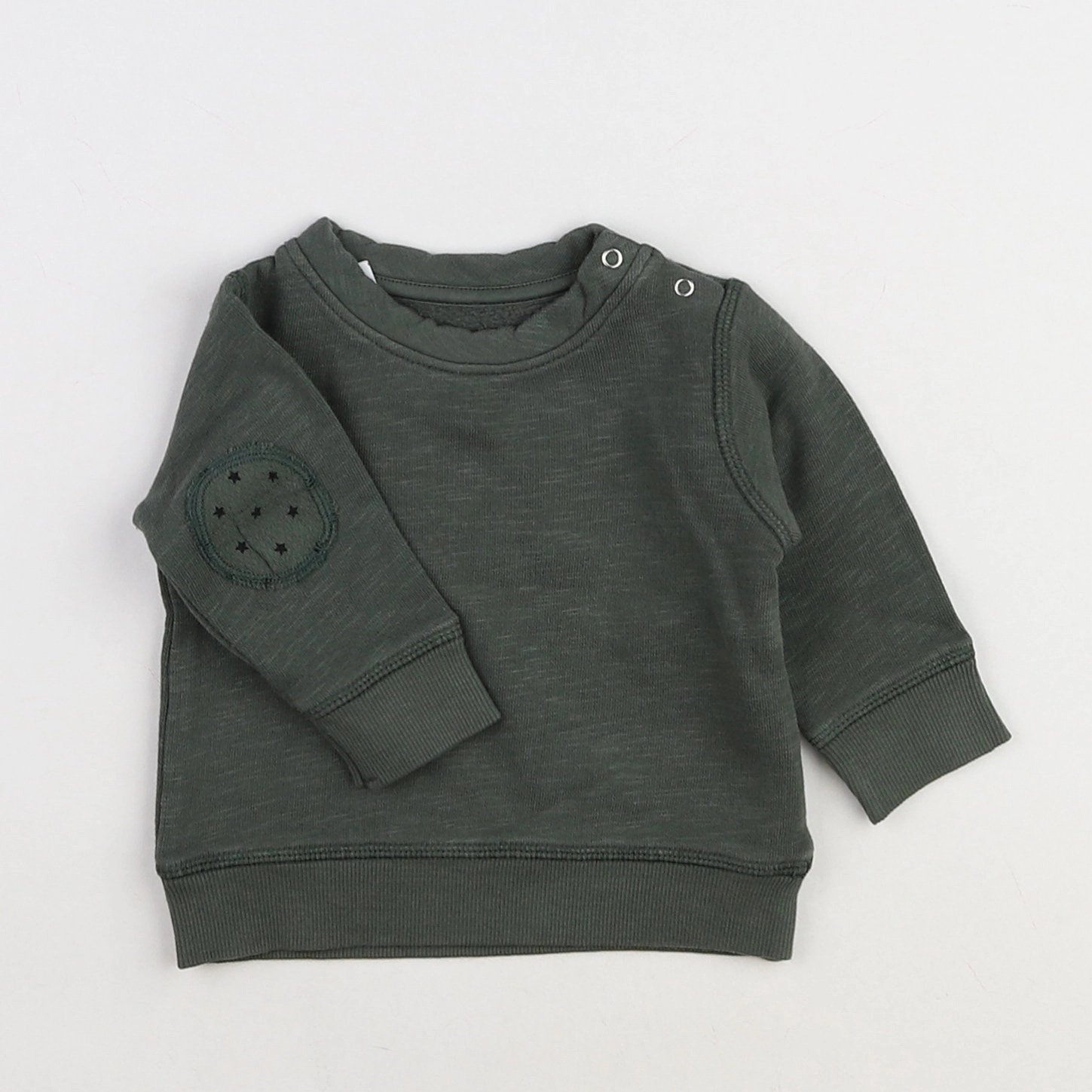 Bonton - sweat vert (neuf) - 6 mois