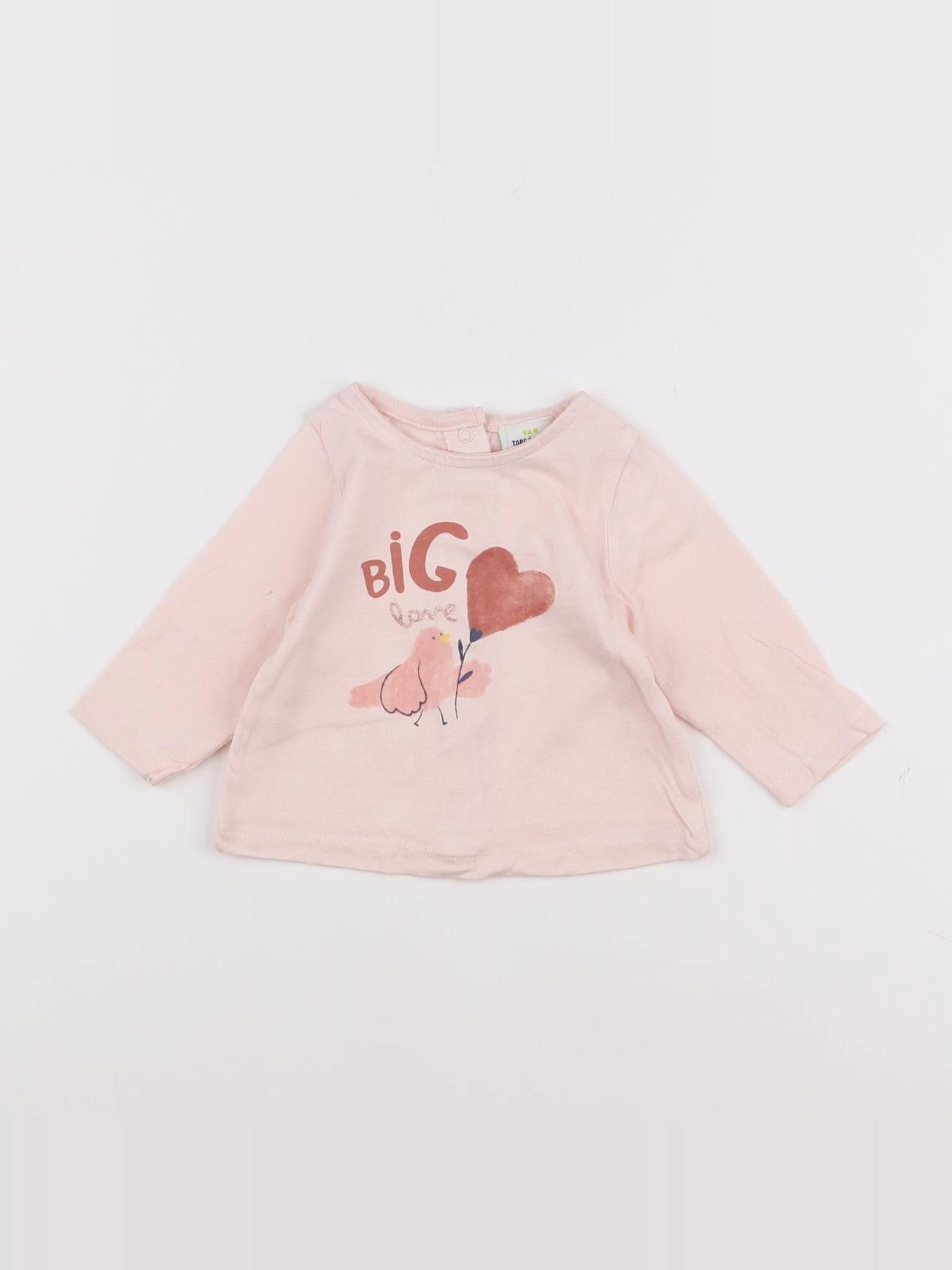 Tape à l'oeil - tee-shirt rose - 3 mois