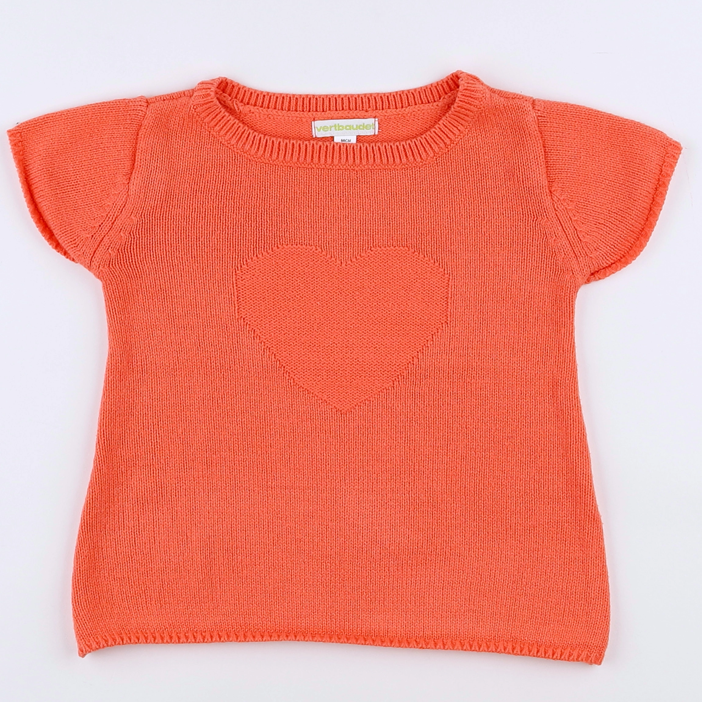 Vertbaudet - pull orange - 2 ans