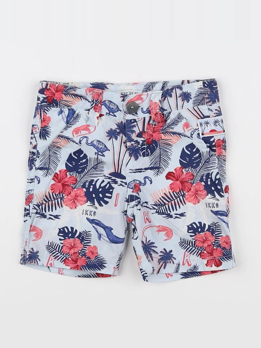 IKKS - short bleu, rose - 6 mois