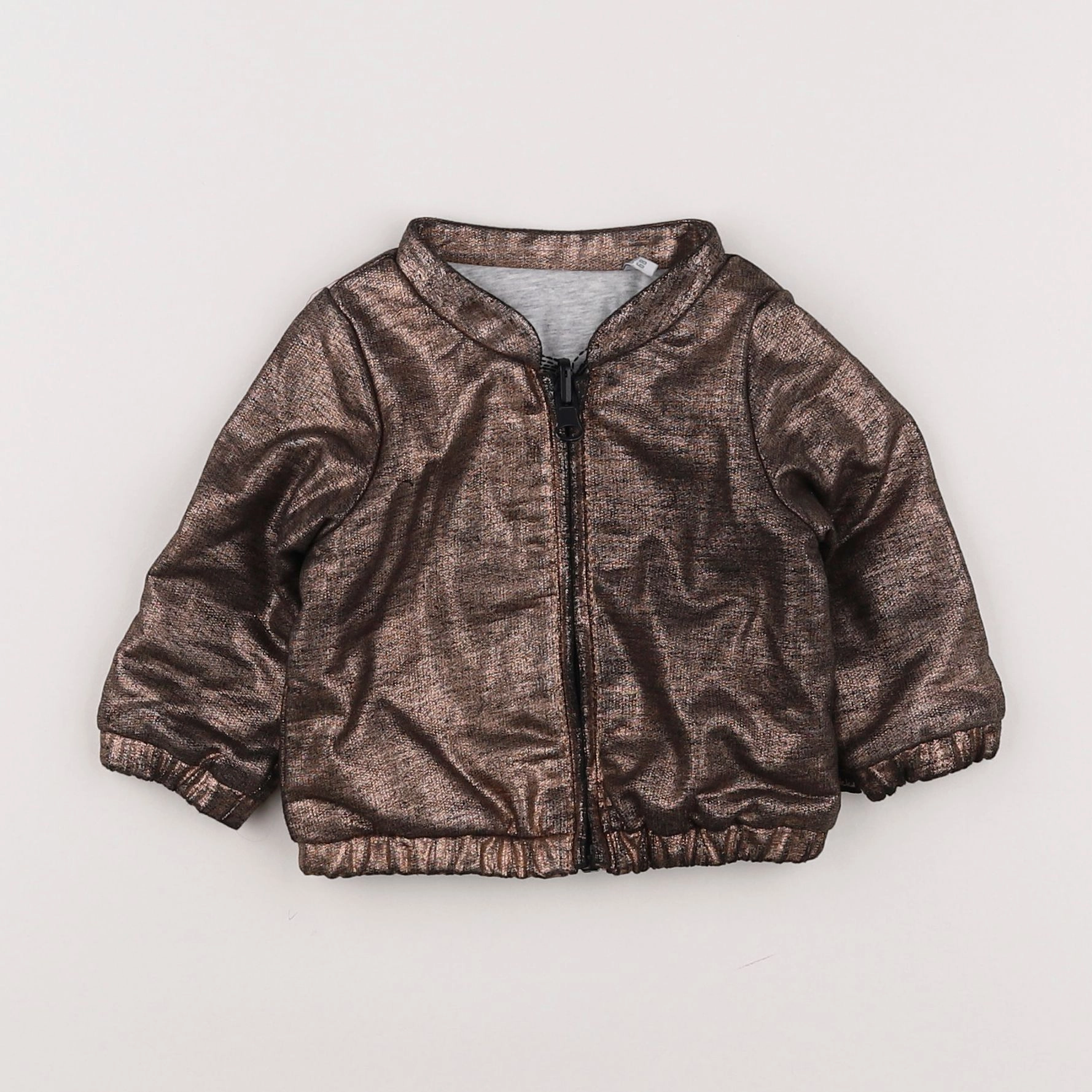 IKKS - veste réversible bronze, gris - 6 mois