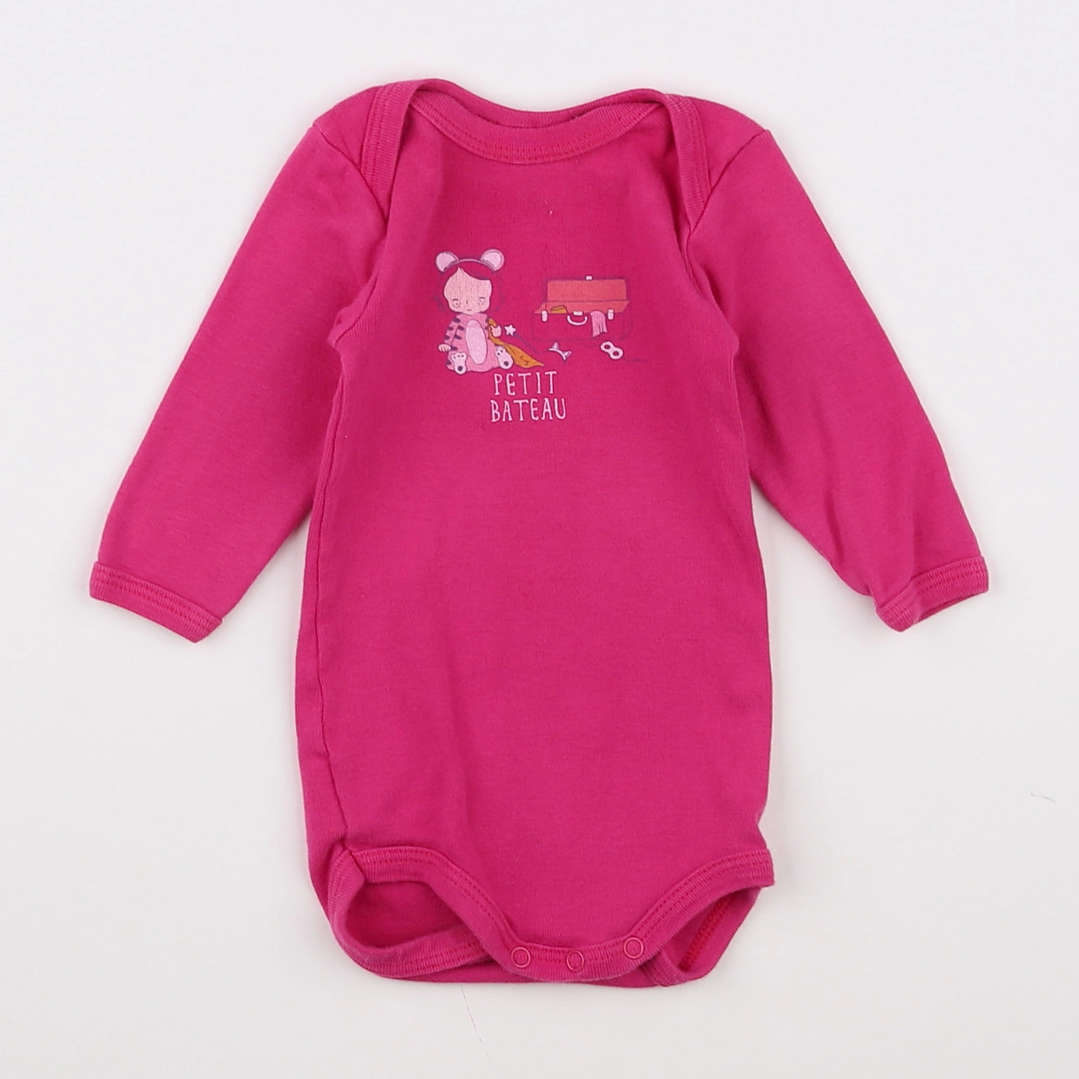 Petit Bateau - body rose - 3 mois
