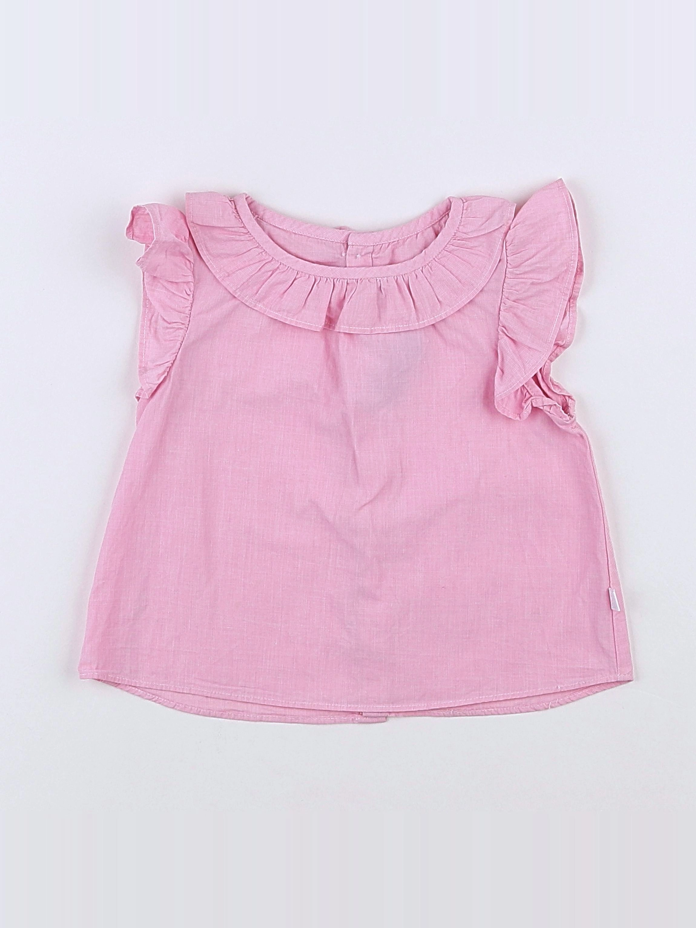 Jacadi - blouse rose - 12 mois