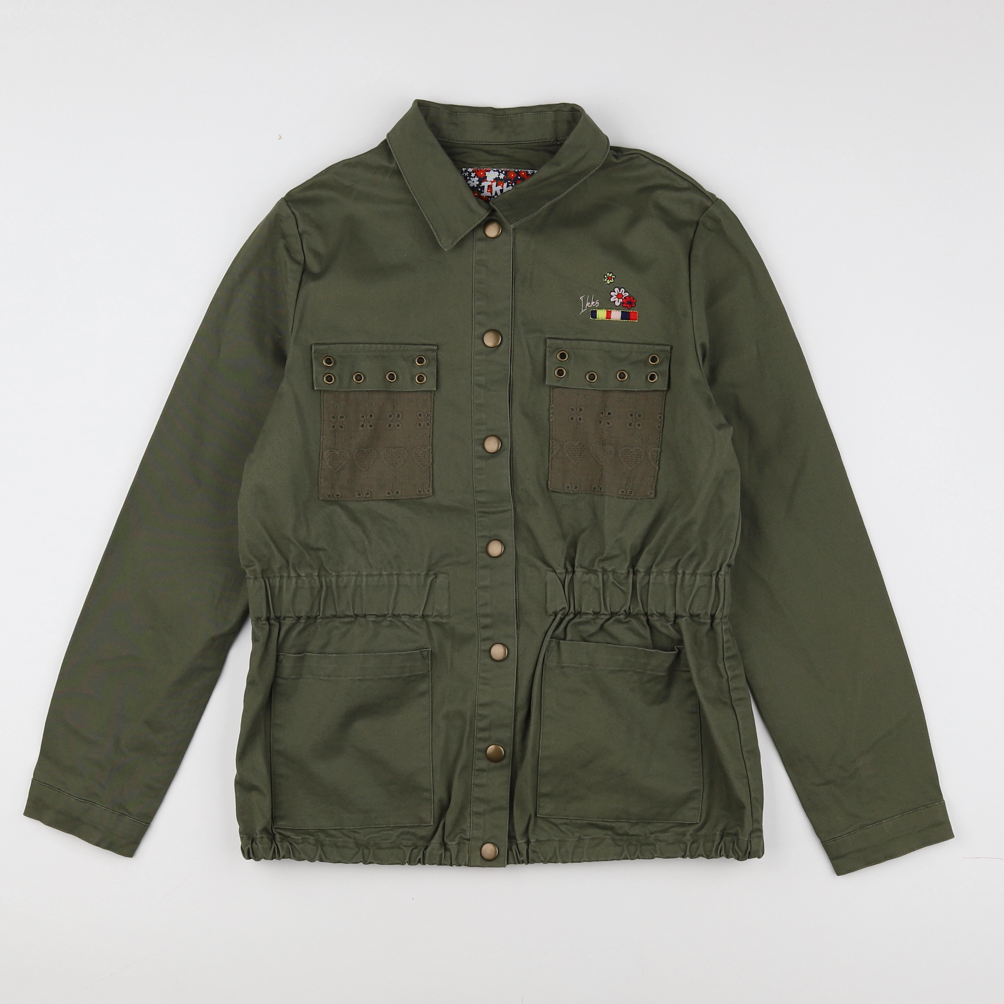 IKKS - veste imprimé au dos vert - 12 ans