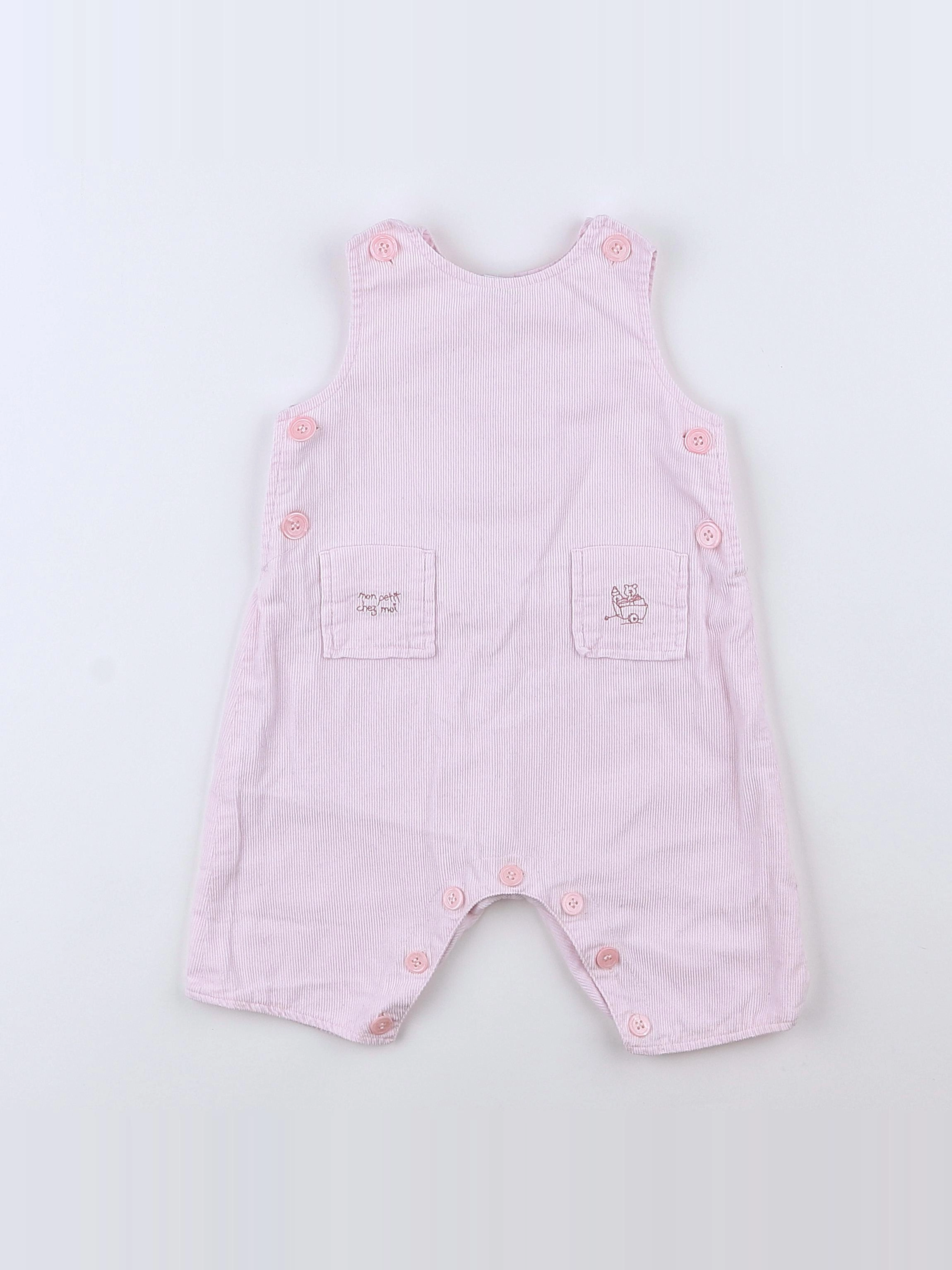 Petit Bateau - combinaison rose - 3 mois