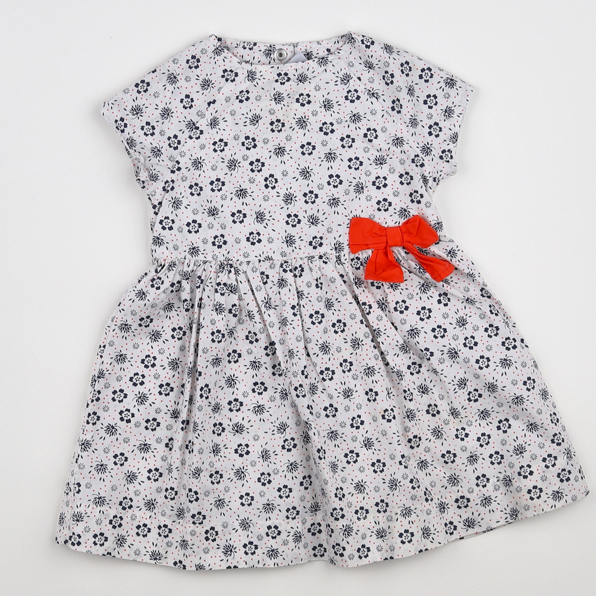 Petit Bateau - robe blanc - 18 mois