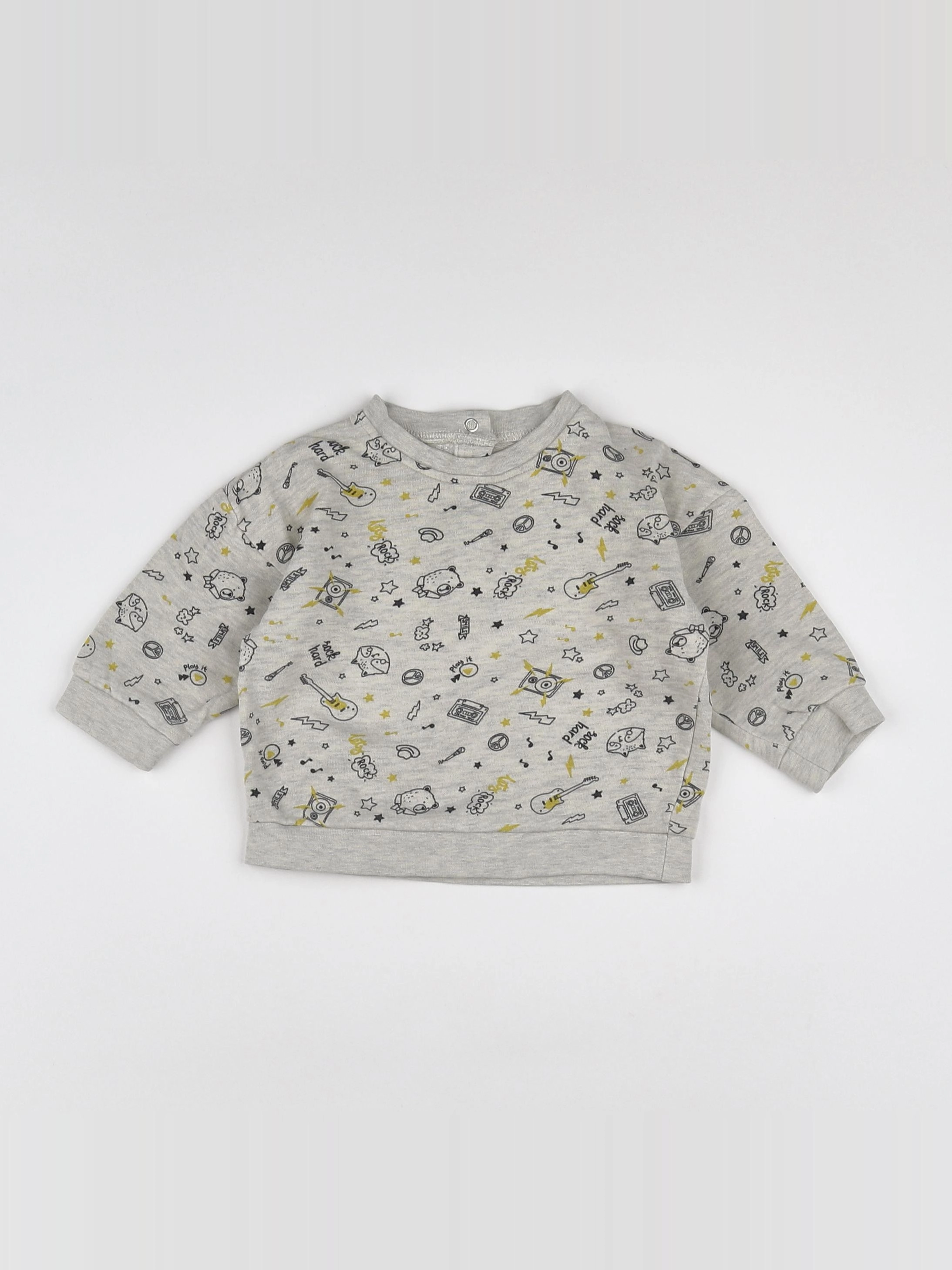 Vertbaudet - sweat gris - 6 mois