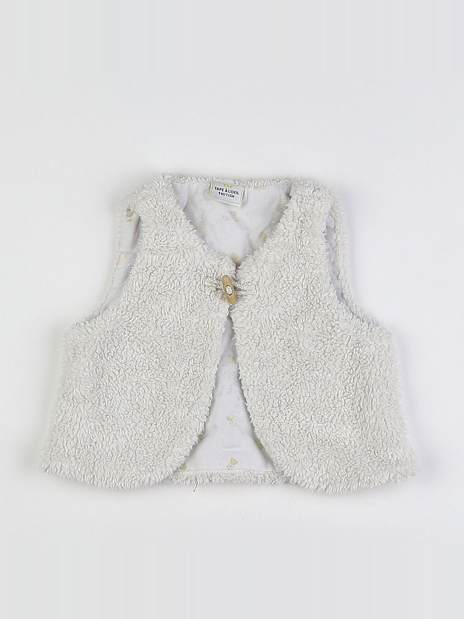 Tape à l'oeil - gilet beige - 9 mois
