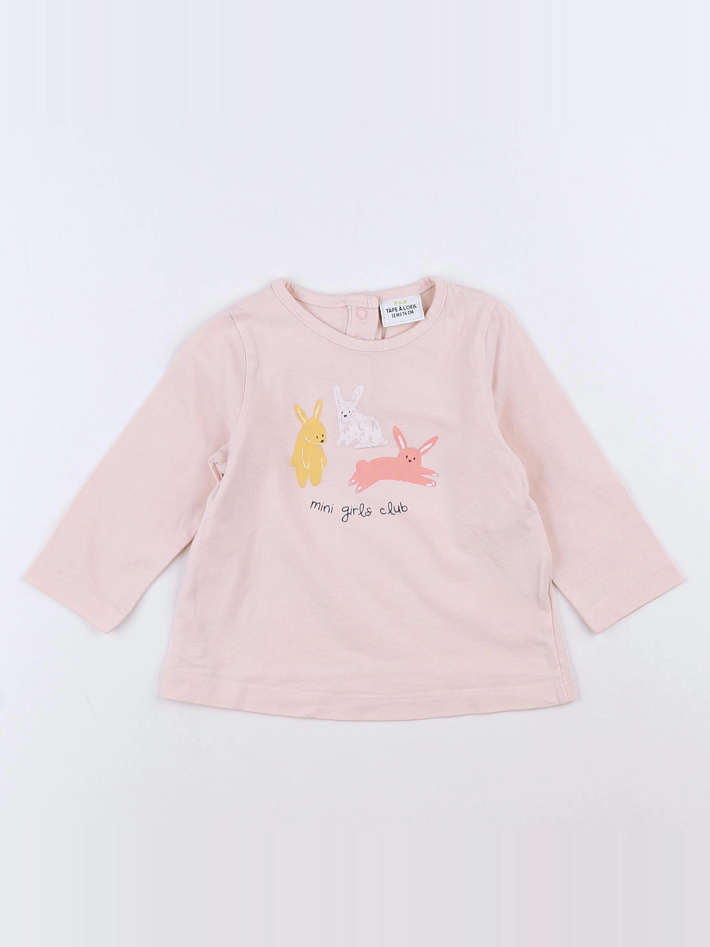 Tape à l'oeil - tee-shirt rose - 12 mois