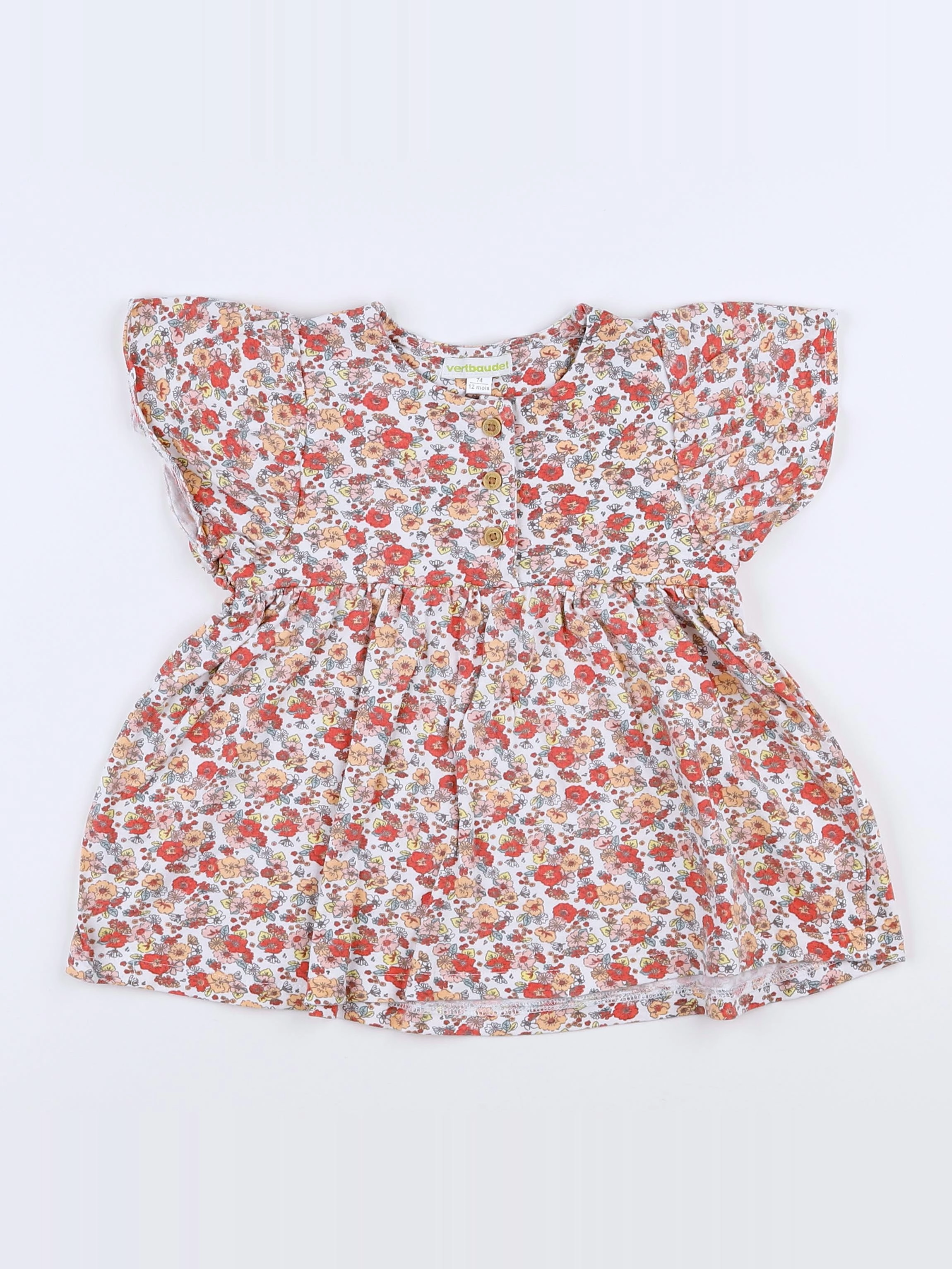 Vertbaudet - robe multicolore - 12 mois