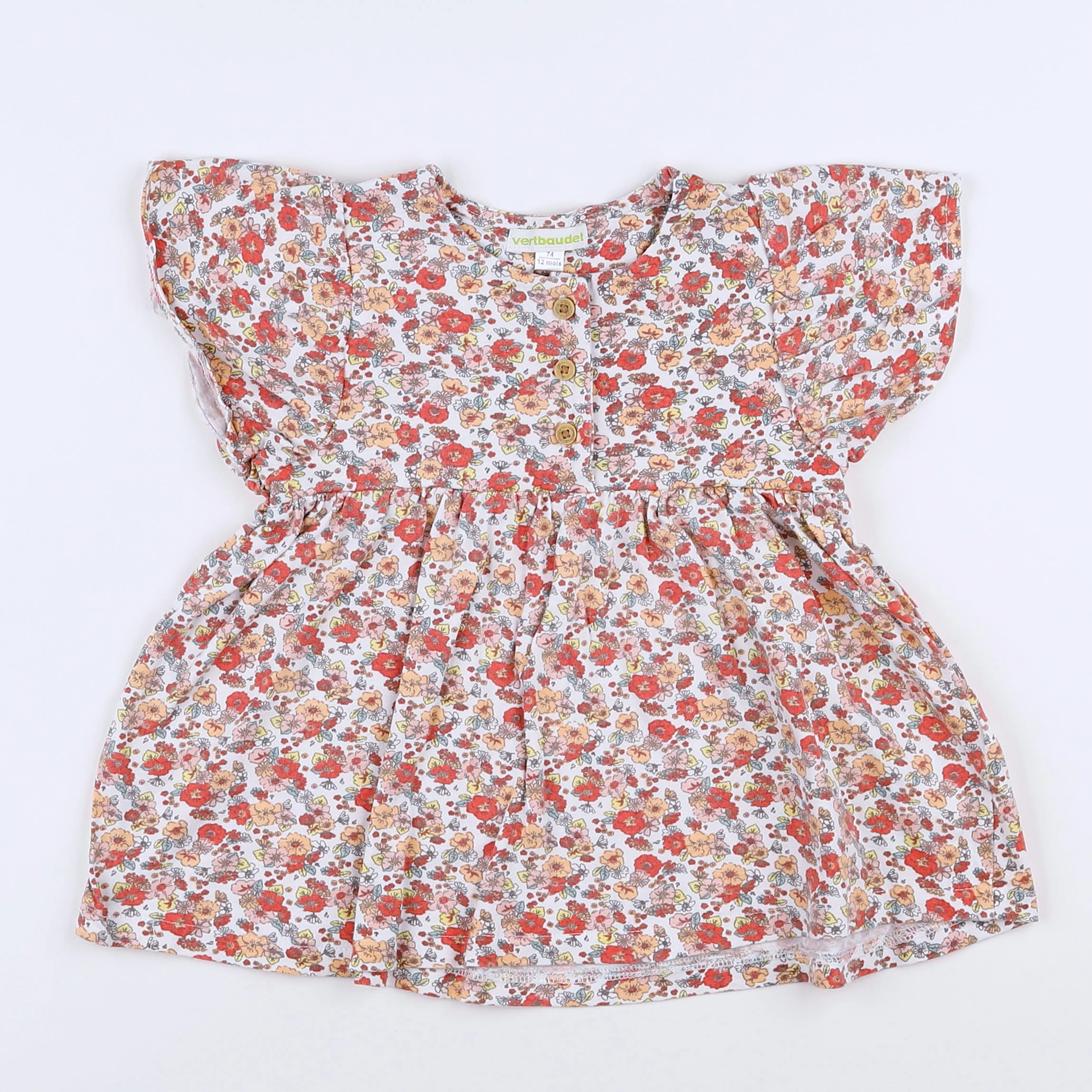 Vertbaudet - robe multicolore - 12 mois
