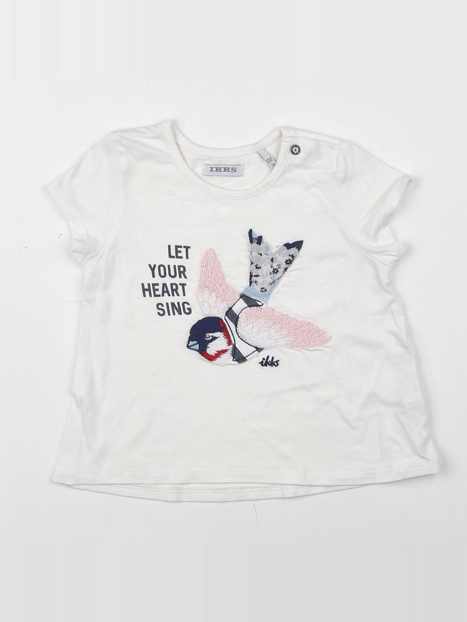IKKS - tee-shirt blanc - 12 mois