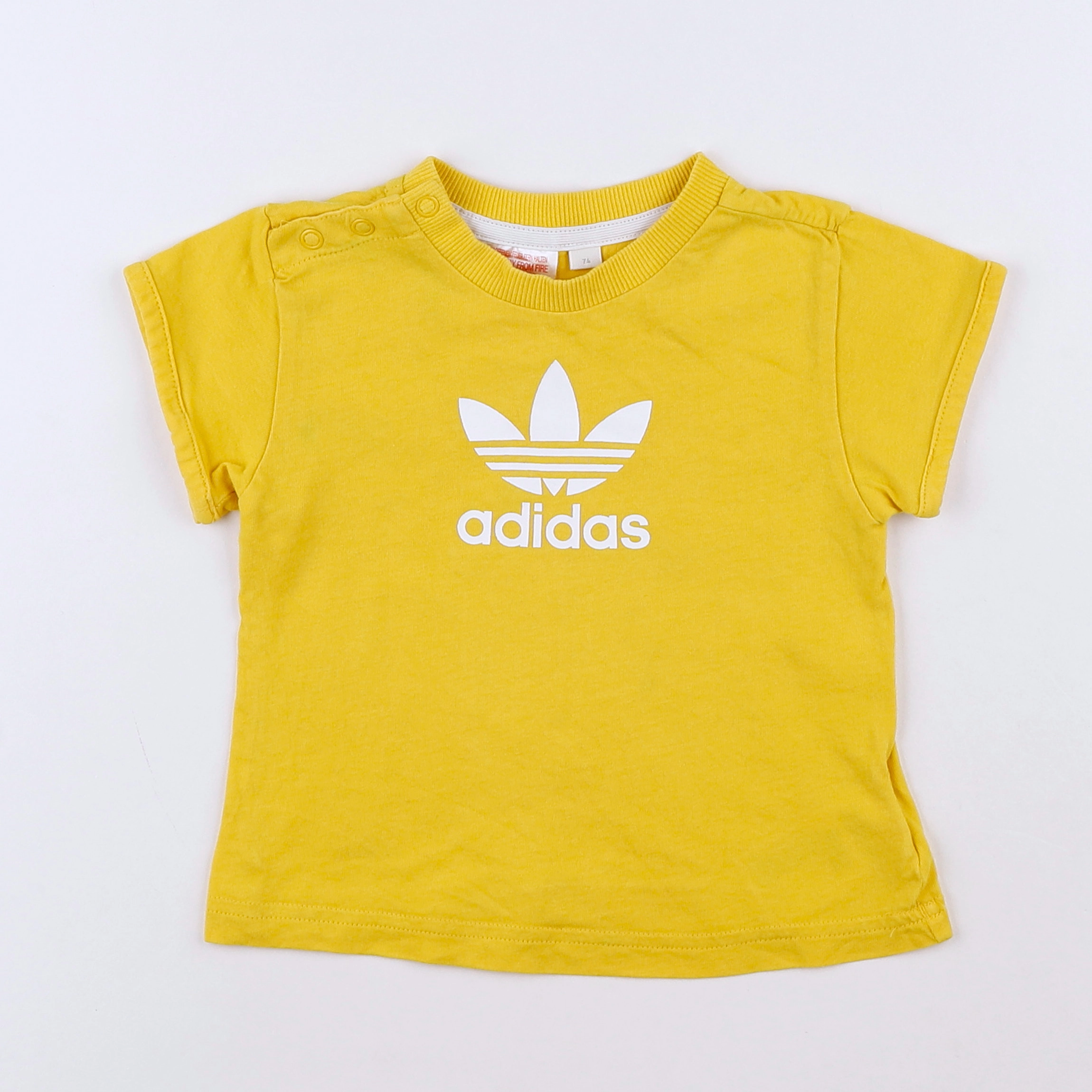 Adidas - tee-shirt jaune - 12 mois