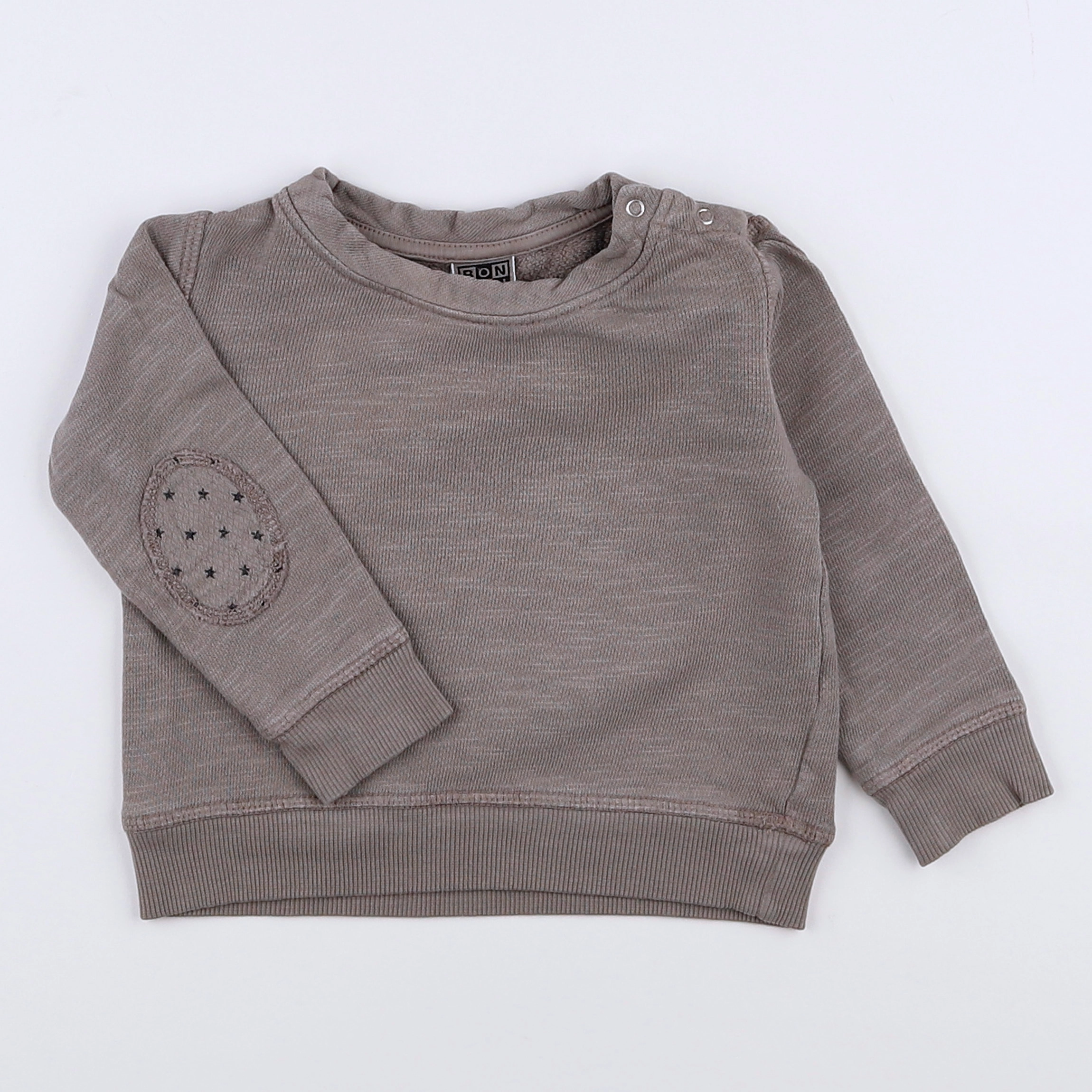 Bonton - sweat marron - 12 mois